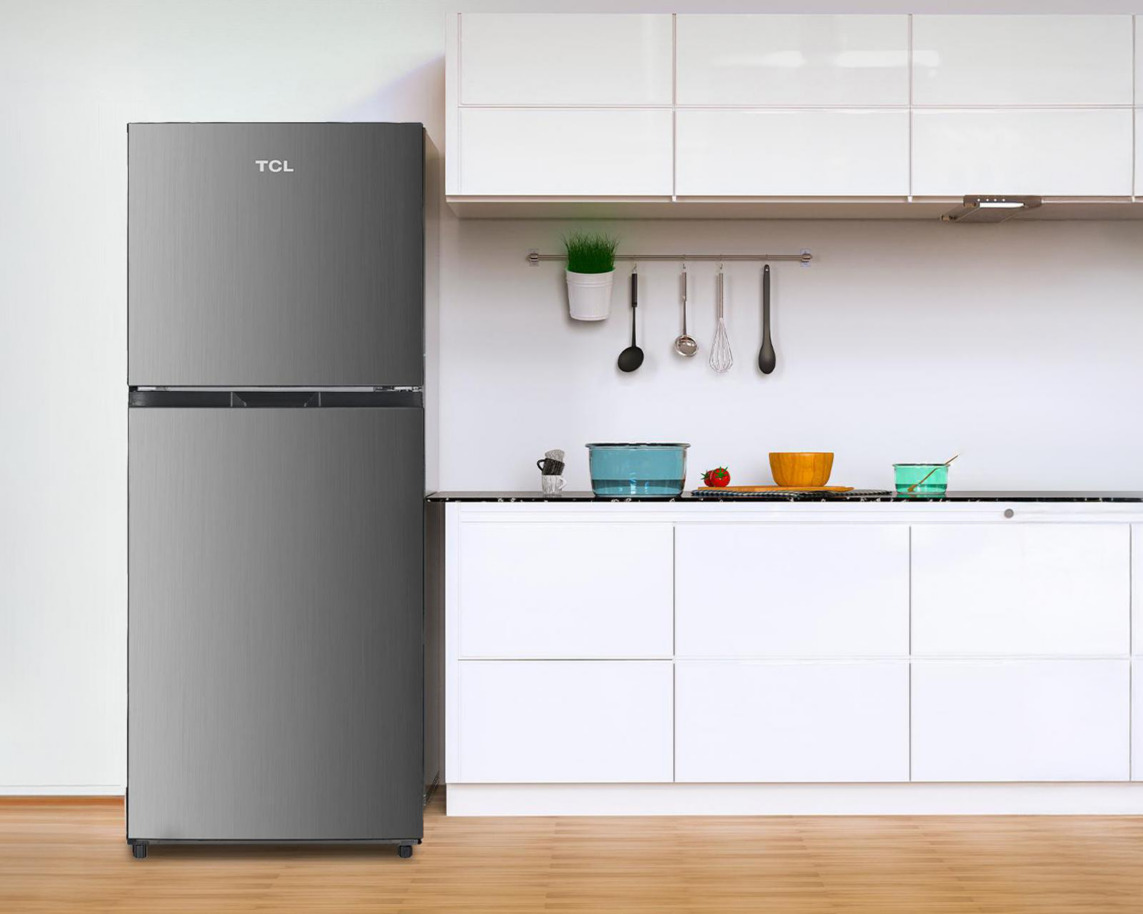 Foto 4 pulgar | Refrigerador TCL Top Mount 11 Pies Gris TDD11S