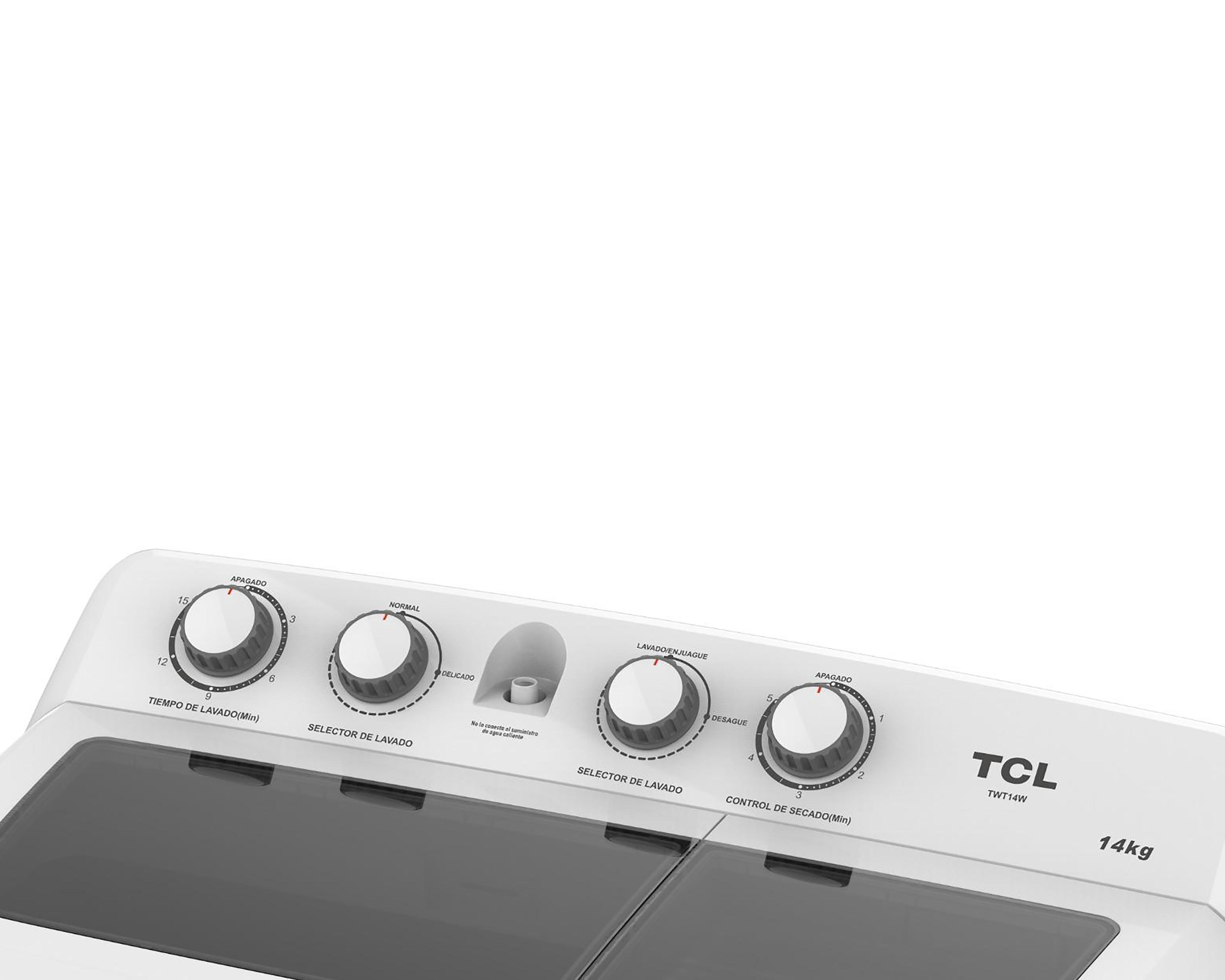 Foto 5 pulgar | Lavadora TCL Doble Tina TWT14W 14 kg Blanca