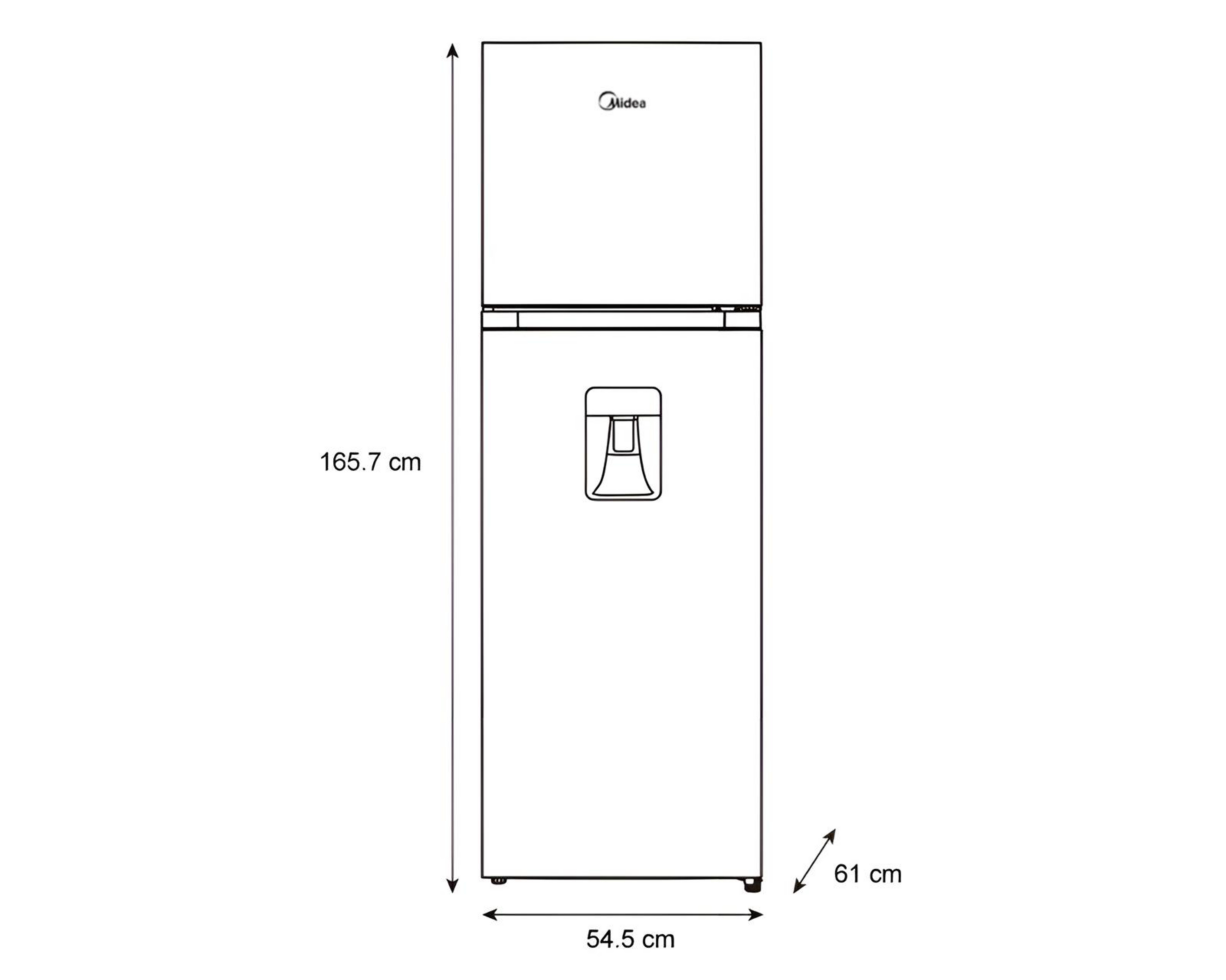 Foto 7 pulgar | Refrigerador Midea Top Mount 10 Pies Negro MDRT385MTM28WD