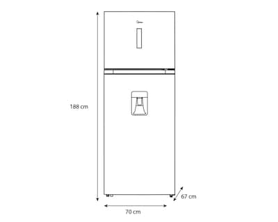 Foto 7 | Refrigerador Midea Top Mount 17 Pies Plateado MDRT480WENDXW