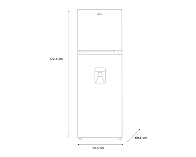 Foto 5 | Refrigerador Midea Top Mount 13 Pies Plateado MDRT489MTM46W