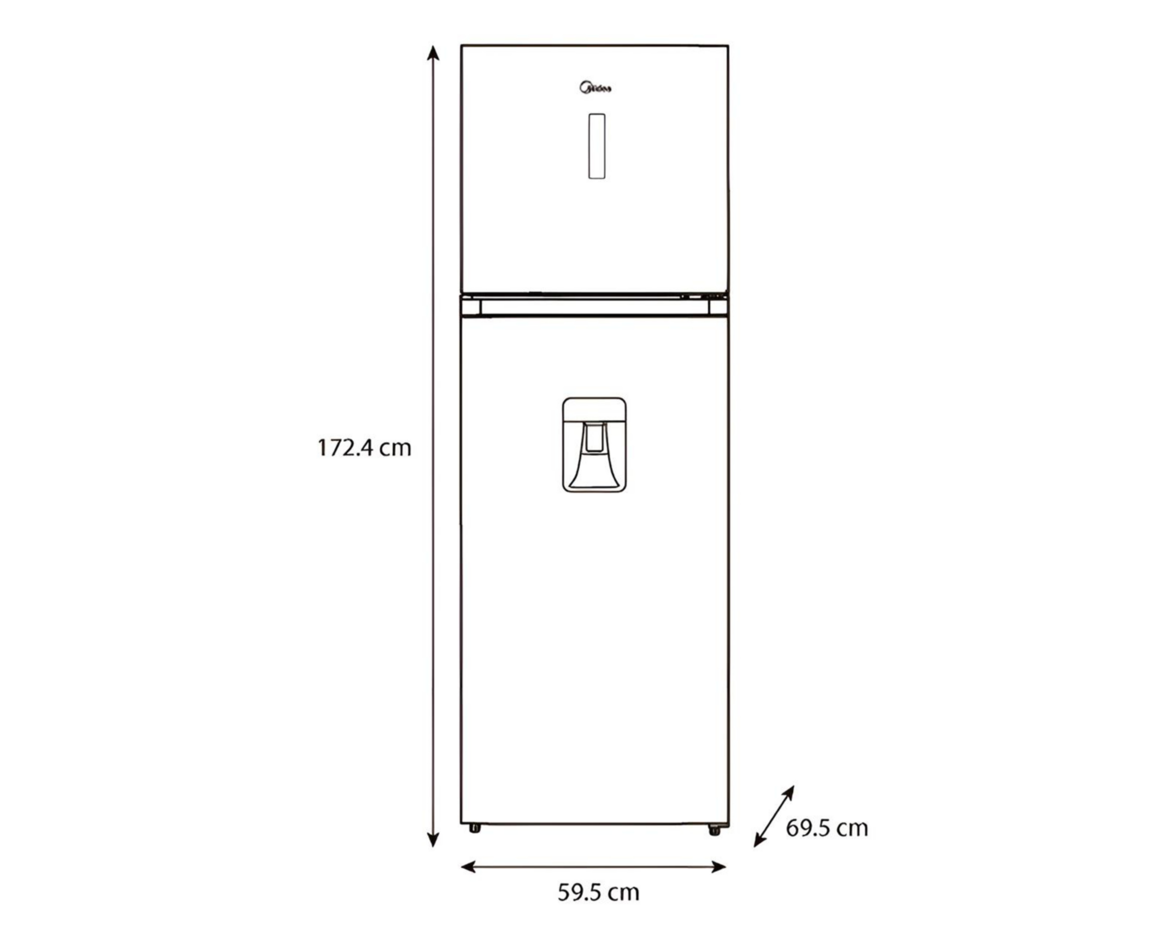 Foto 5 | Refrigerador Midea Top Mount 15 Pies Plateado MDRT580MTM46W