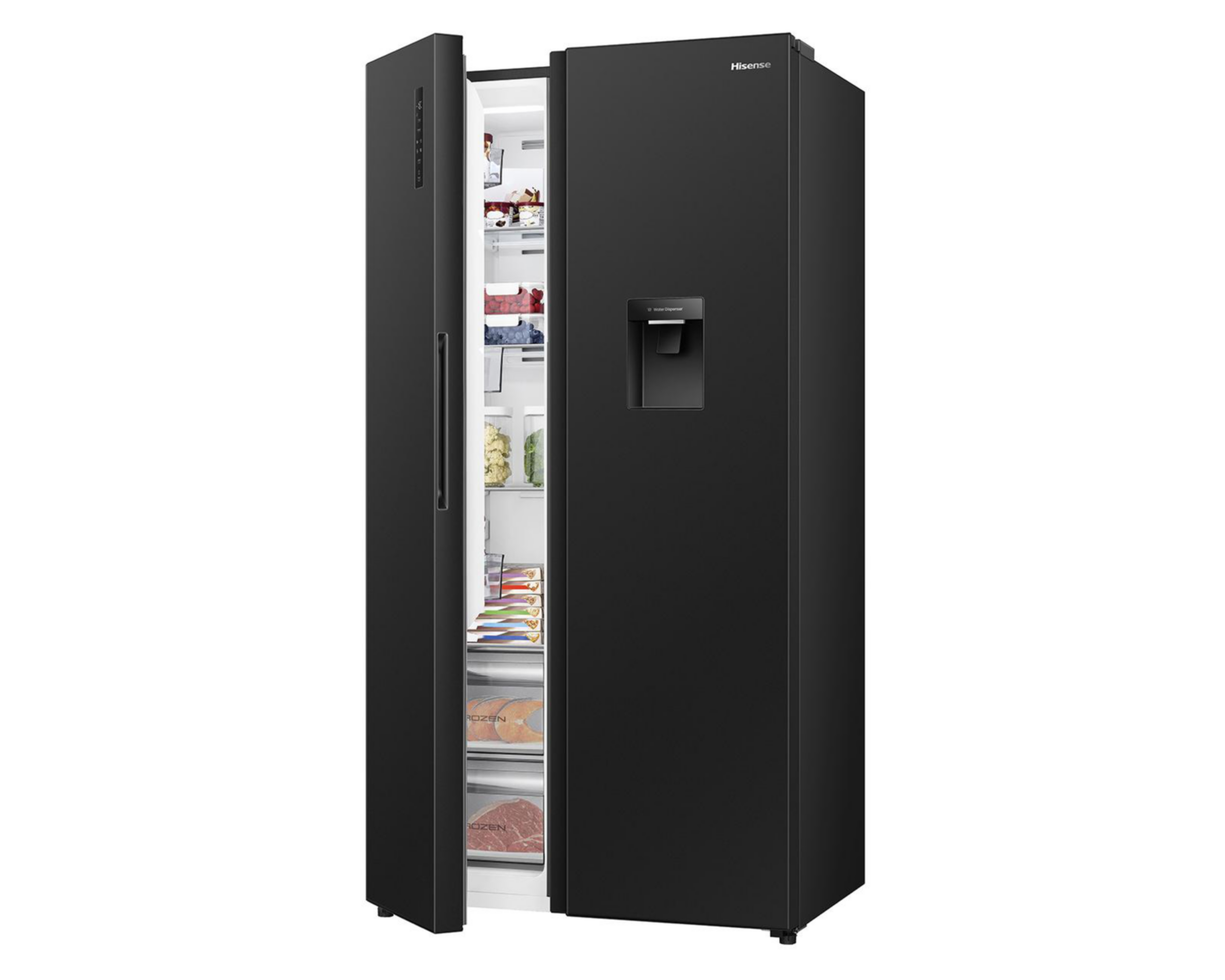 Foto 3 pulgar | Refrigerador Hisense Side by Side 20 Pies Negro RS20N6WBX