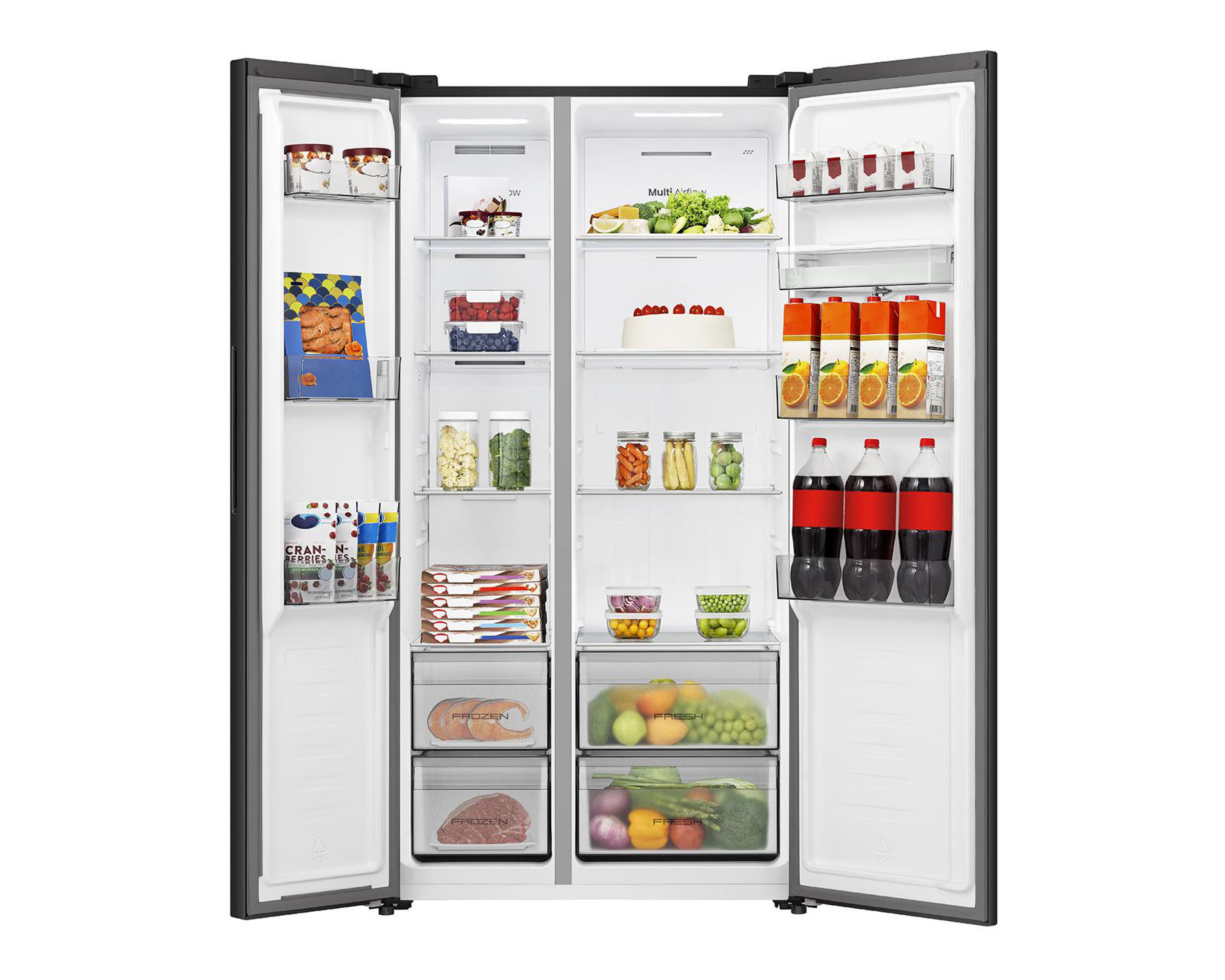 Foto 5 pulgar | Refrigerador Hisense Side by Side 20 Pies Negro RS20N6WBX