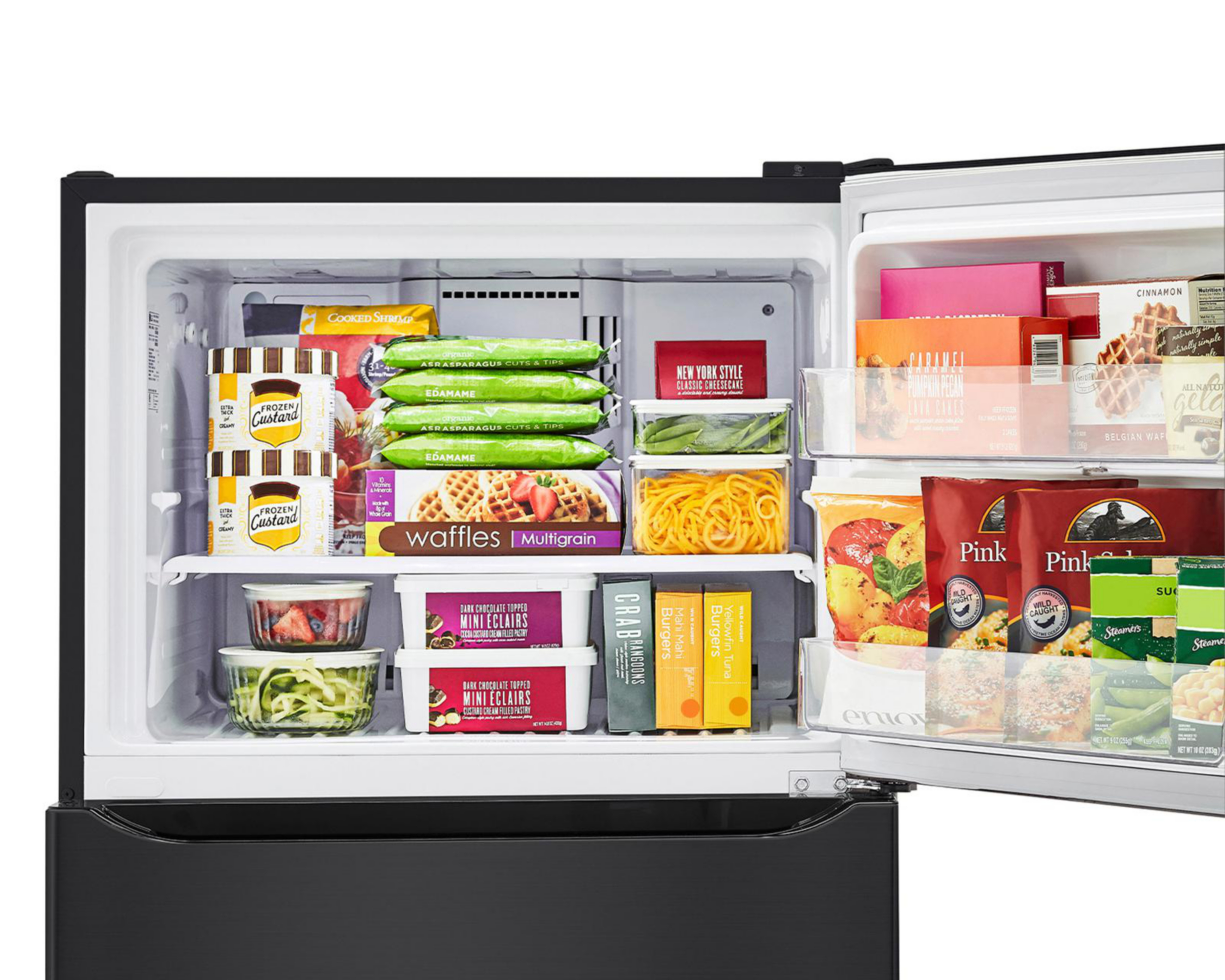 Foto 7 pulgar | Refrigerador LG Top Mount 20 Pies Negro LT57BT