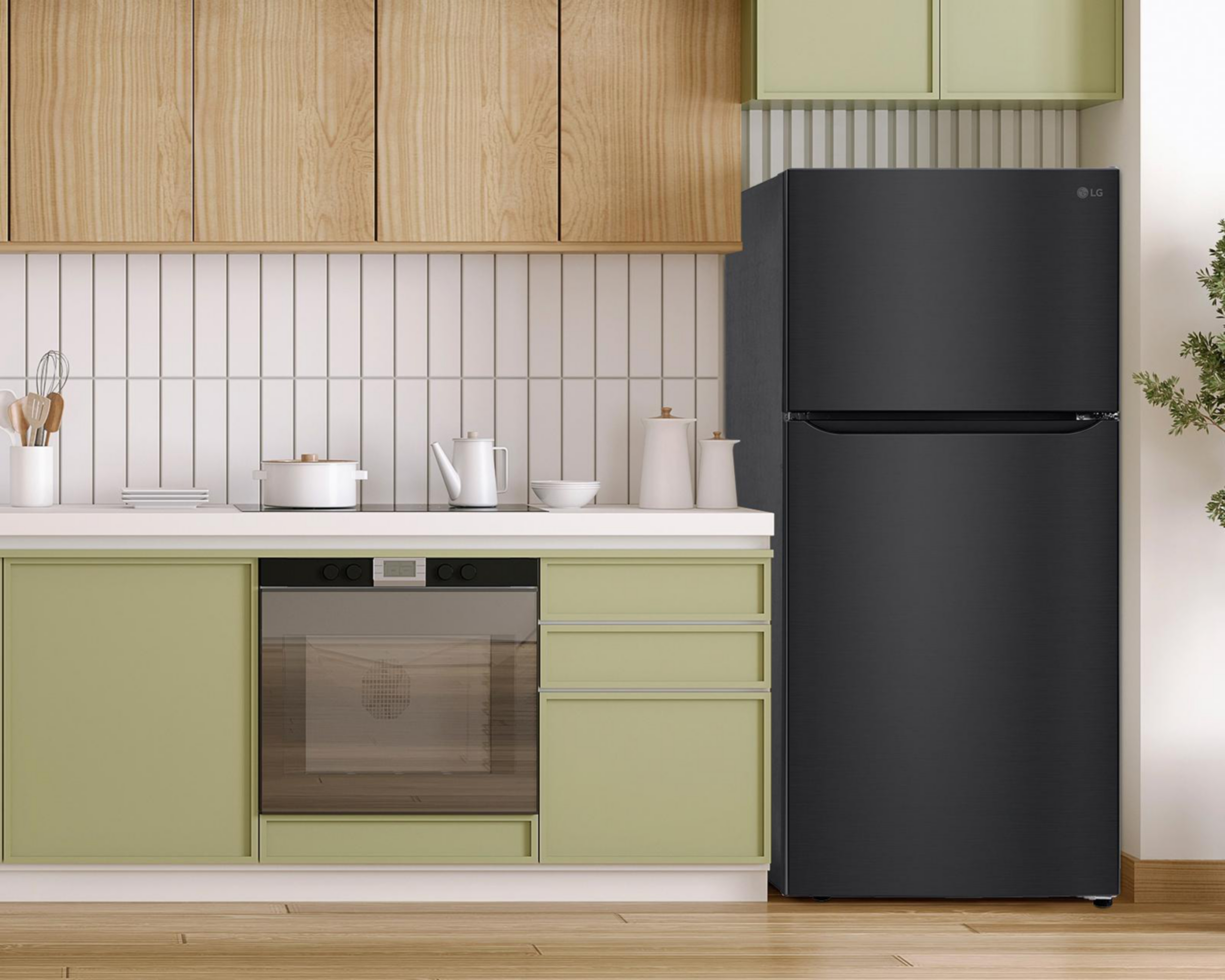 Foto 9 pulgar | Refrigerador LG Top Mount 20 Pies Negro LT57BT