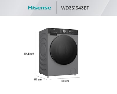Foto 6 | Lavasecadora Hisense Digital WD3S1543BT 15 Kg Gris