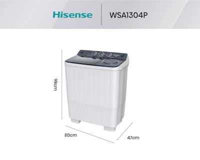Foto 6 | Lavadora Hisense Semiautomática WSA1304P 13 kg Blanca