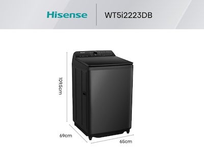 Foto 6 | Lavadora Hisense Automática WT5I2223DB 22 Kg Negra