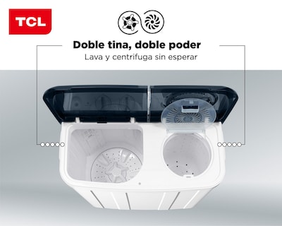 Foto 3 | Lavadora TCL Doble Tina TWT14S 14 kg Blanca