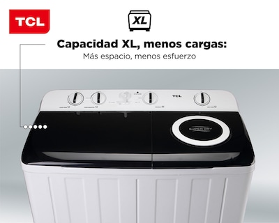 Foto 3 | Lavadora TCL Doble Tina TWT20S 20 kg Blanca