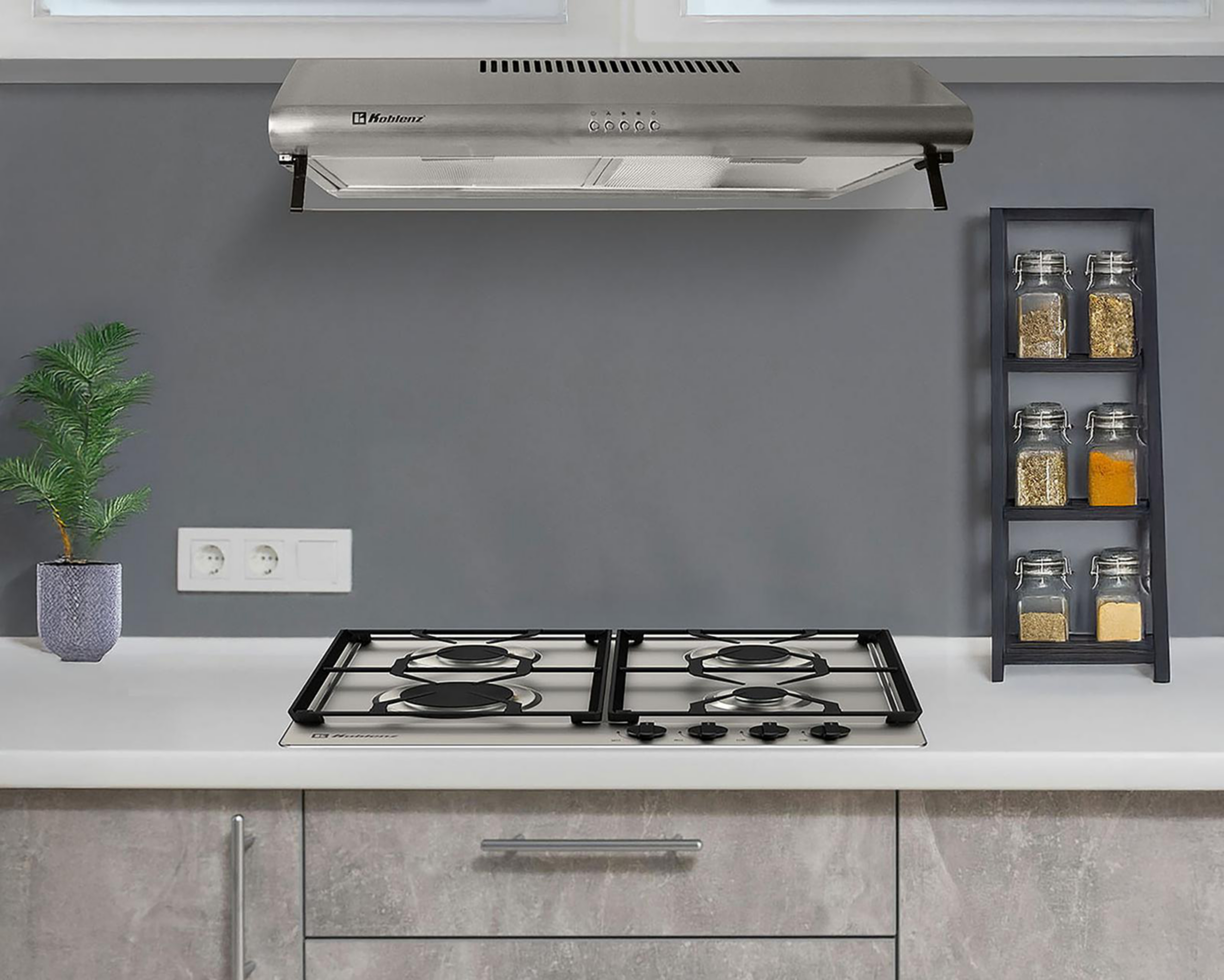 Foto 6 pulgar | Campana de Pared Koblenz 76 cm Gris