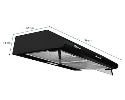 Foto 6 | Campana de Pared Koblenz 76 cm Negro