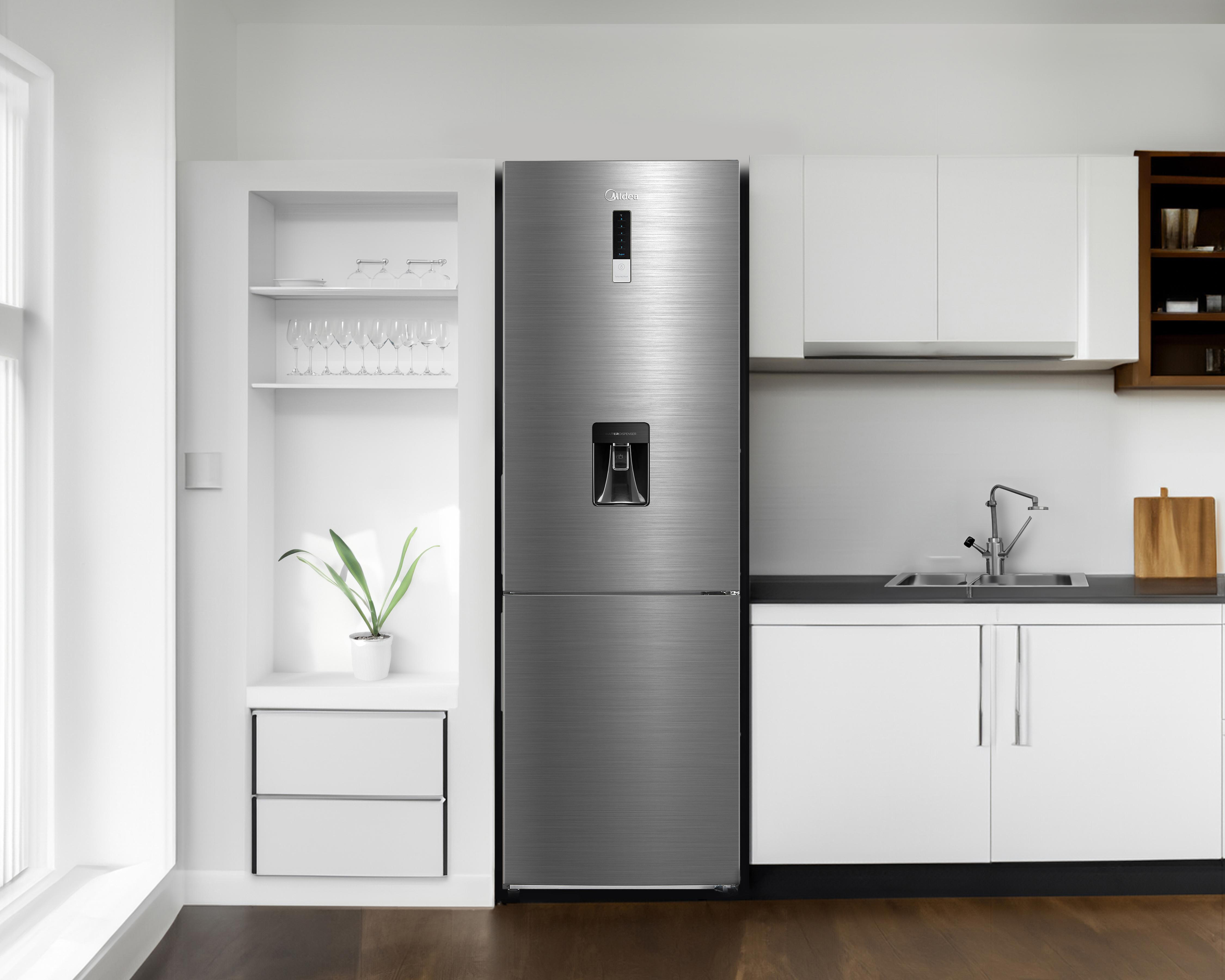Refrigerador Midea Bottom Mount 11 Pies Plateado MDRB424FGM46W $12,999