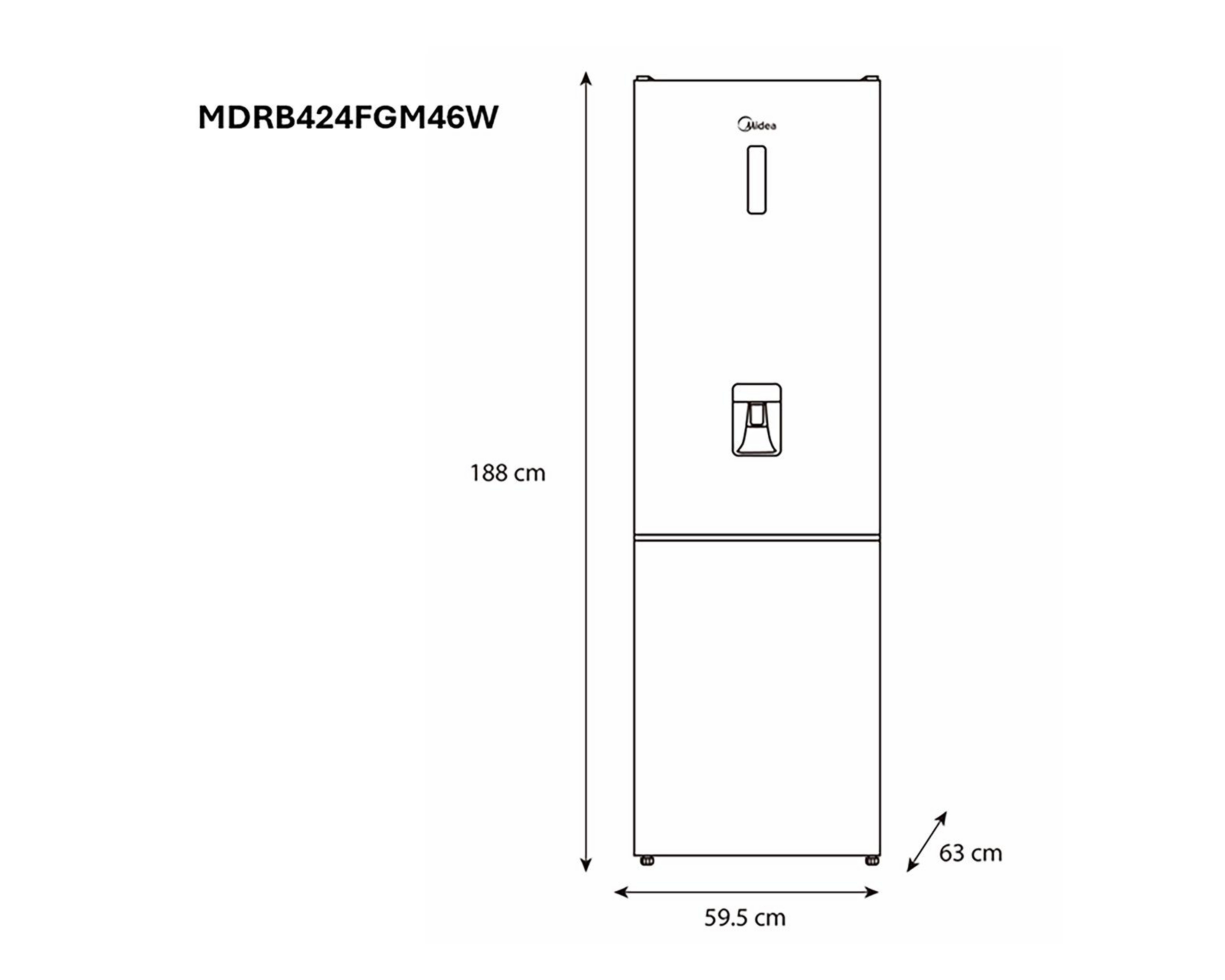 Foto 6 | Refrigerador Midea Bottom Mount 11 Pies Plateado MDRB424FGM46W