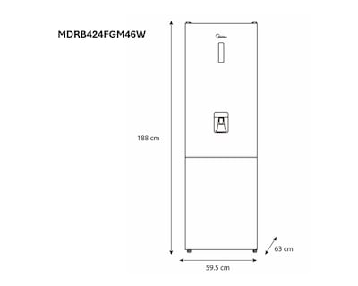 Foto 6 | Refrigerador Midea Bottom Mount 11 Pies Plateado MDRB424FGM46W