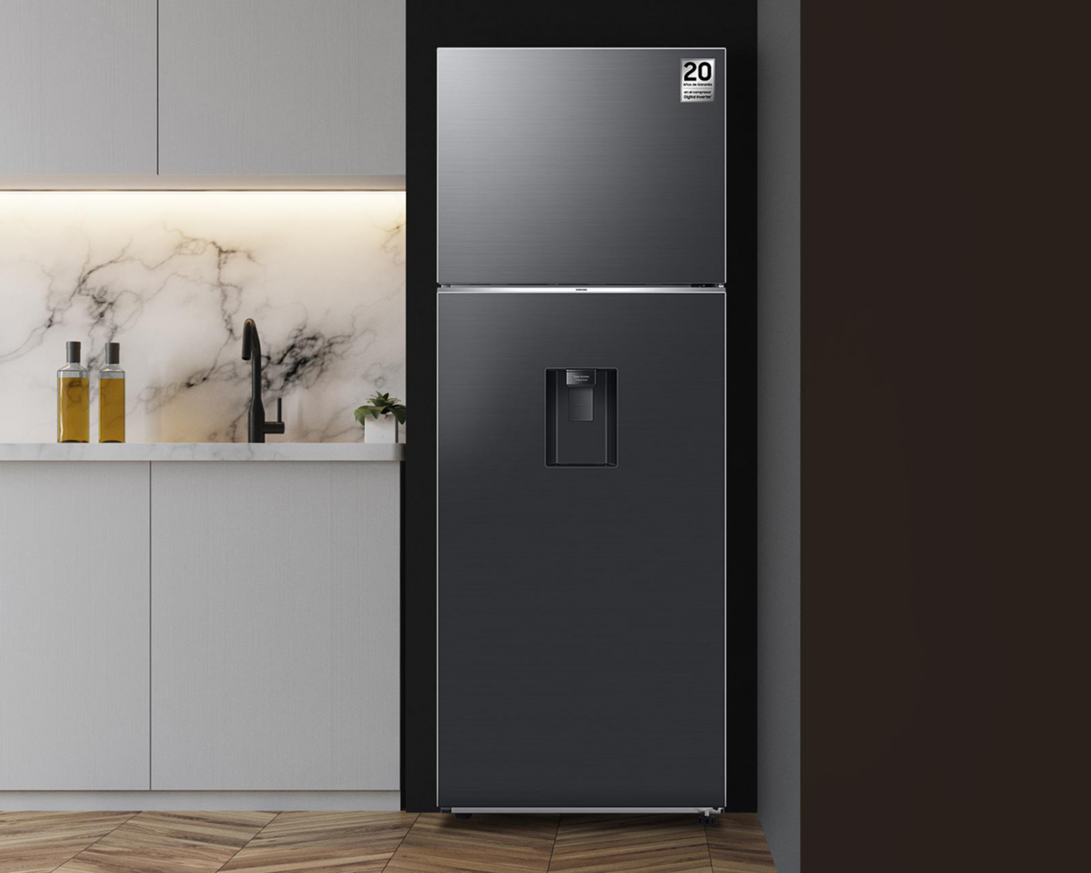 Foto 6 | Refrigerador Samsung Top Mount 19 Pies Negro RT53DG6798B1EM