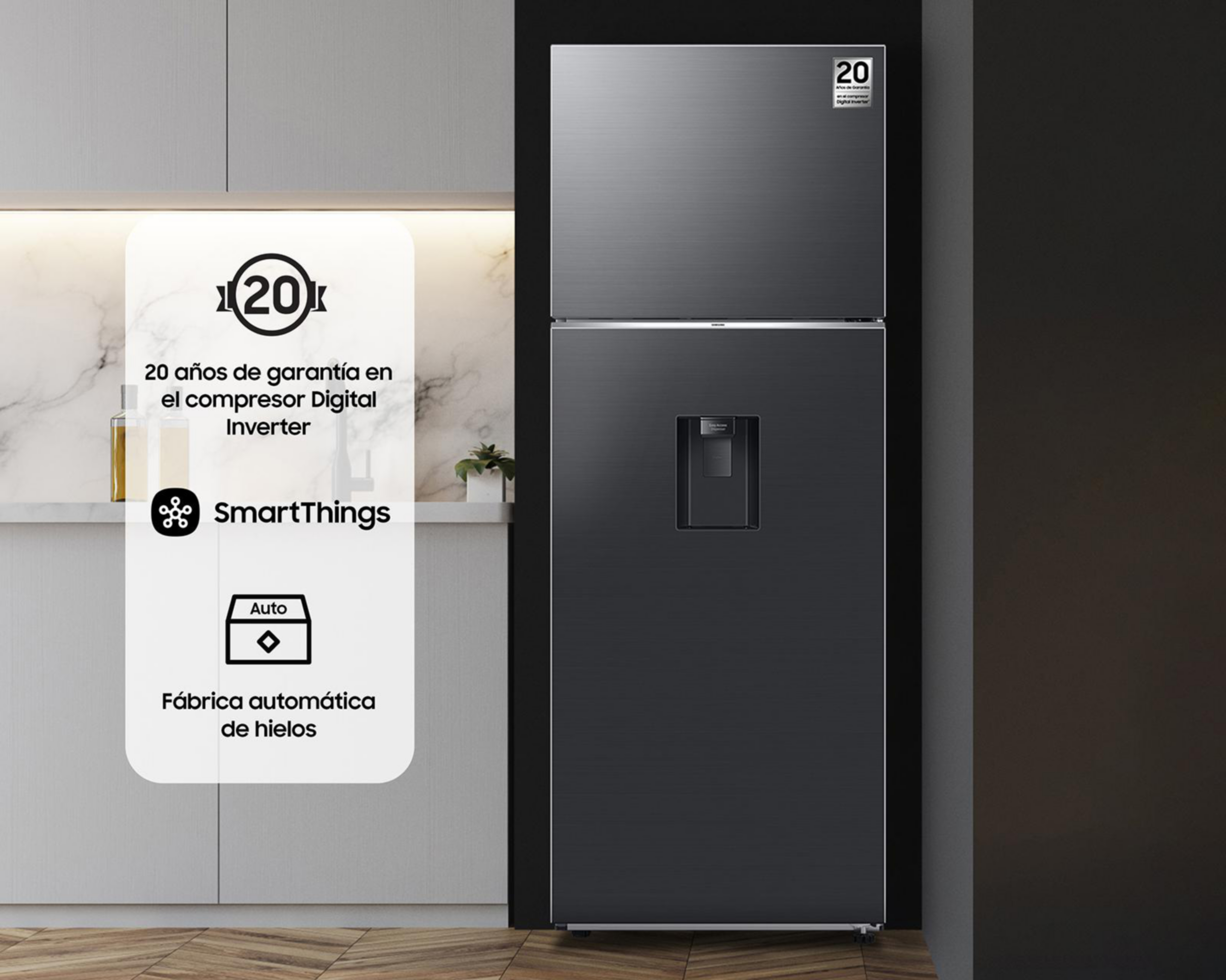 Foto 8 pulgar | Refrigerador Samsung Top Mount 19 Pies Negro RT53DG6798B1EM