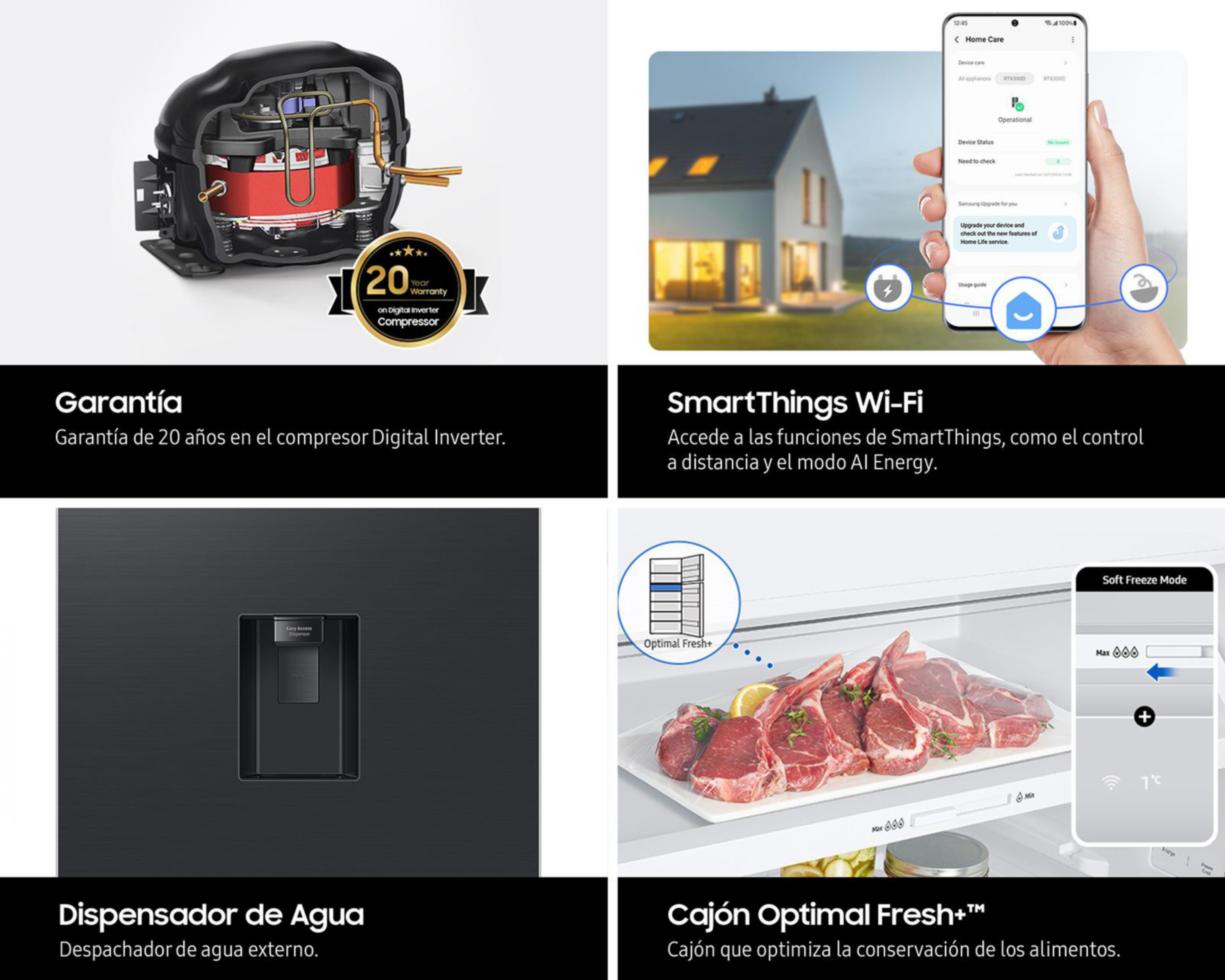 Foto 9 pulgar | Refrigerador Samsung Top Mount 19 Pies Negro RT53DG6798B1EM