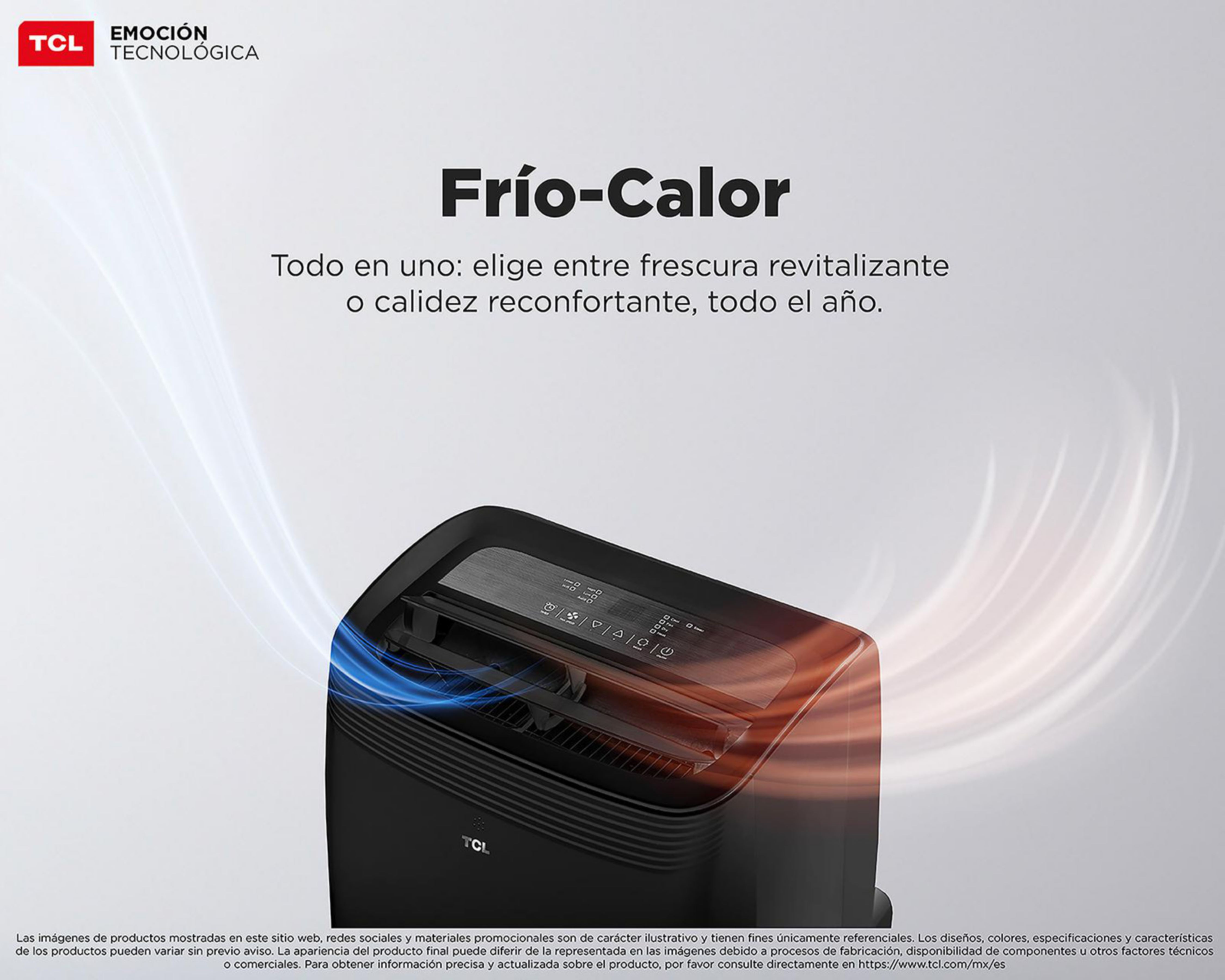 Foto 5 pulgar | Aire Acondicionado Portátil TCL 1 Tonelada 115 V Frío-Calor P12P-KHF14B