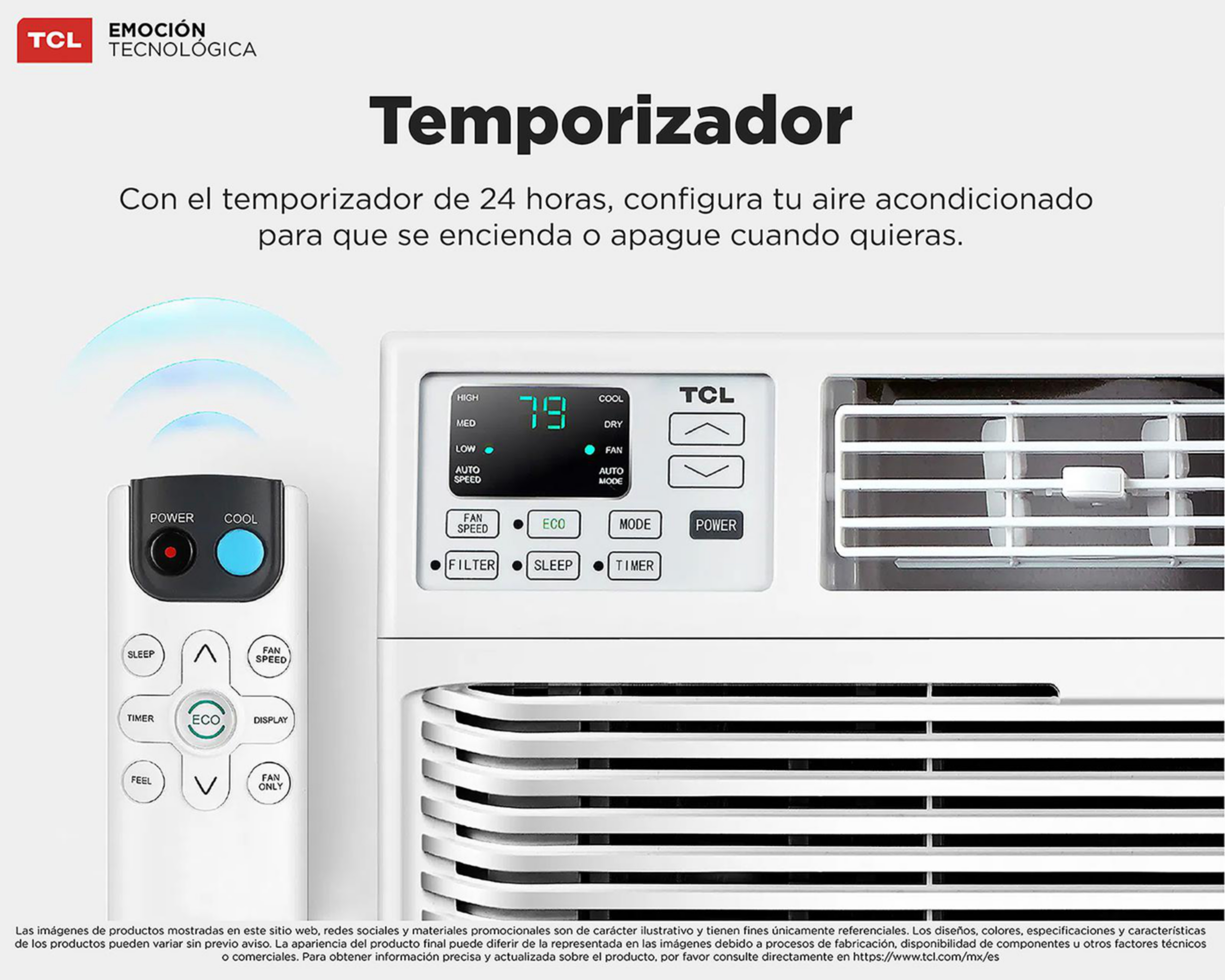Foto 5 pulgar | Aire Acondicionado de Ventana TCL 3/4 Tonelada 110 V Solo Frío W08P-CF14D