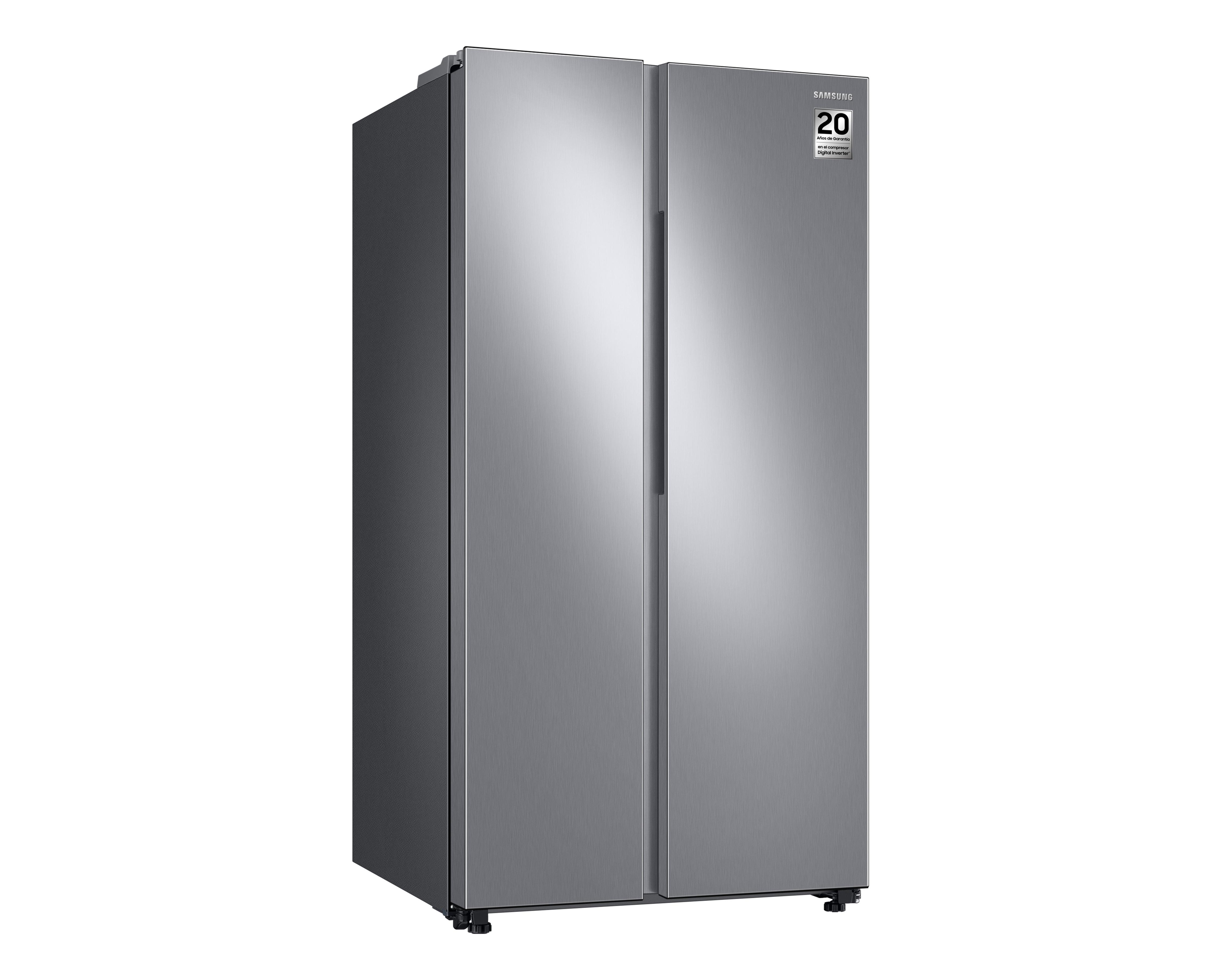 Foto 2 pulgar | Refrigerador Samsung Side by Side 23 Pies Plateado RS23T5B00S9EM