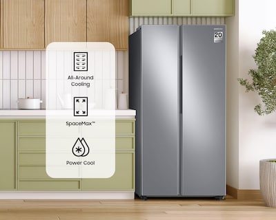 Foto 7 | Refrigerador Samsung Side by Side 23 Pies Plateado RS23T5B00S9EM