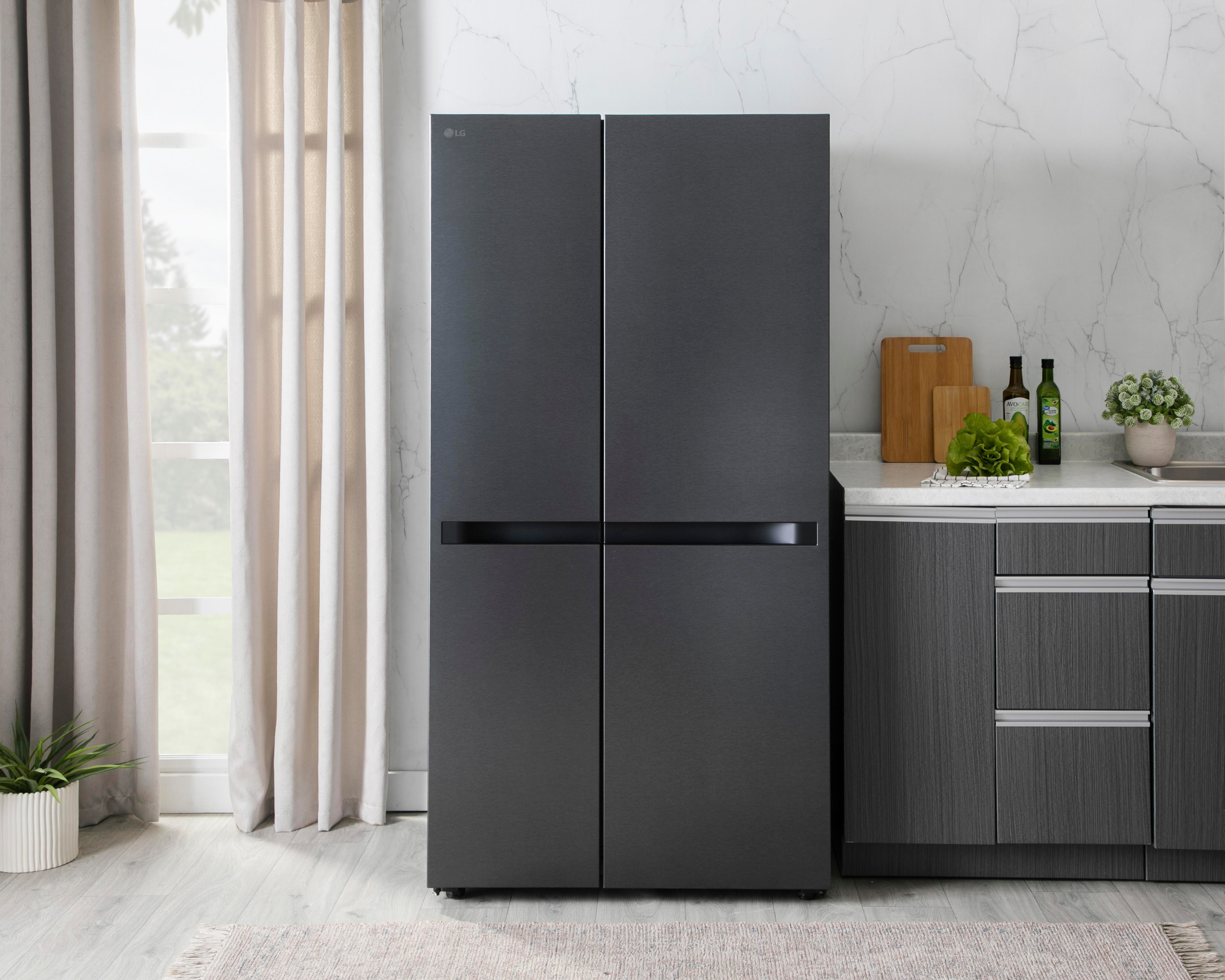 Foto 8 pulgar | Refrigerador LG Side by Side 23 Pies Negro VS23BEP