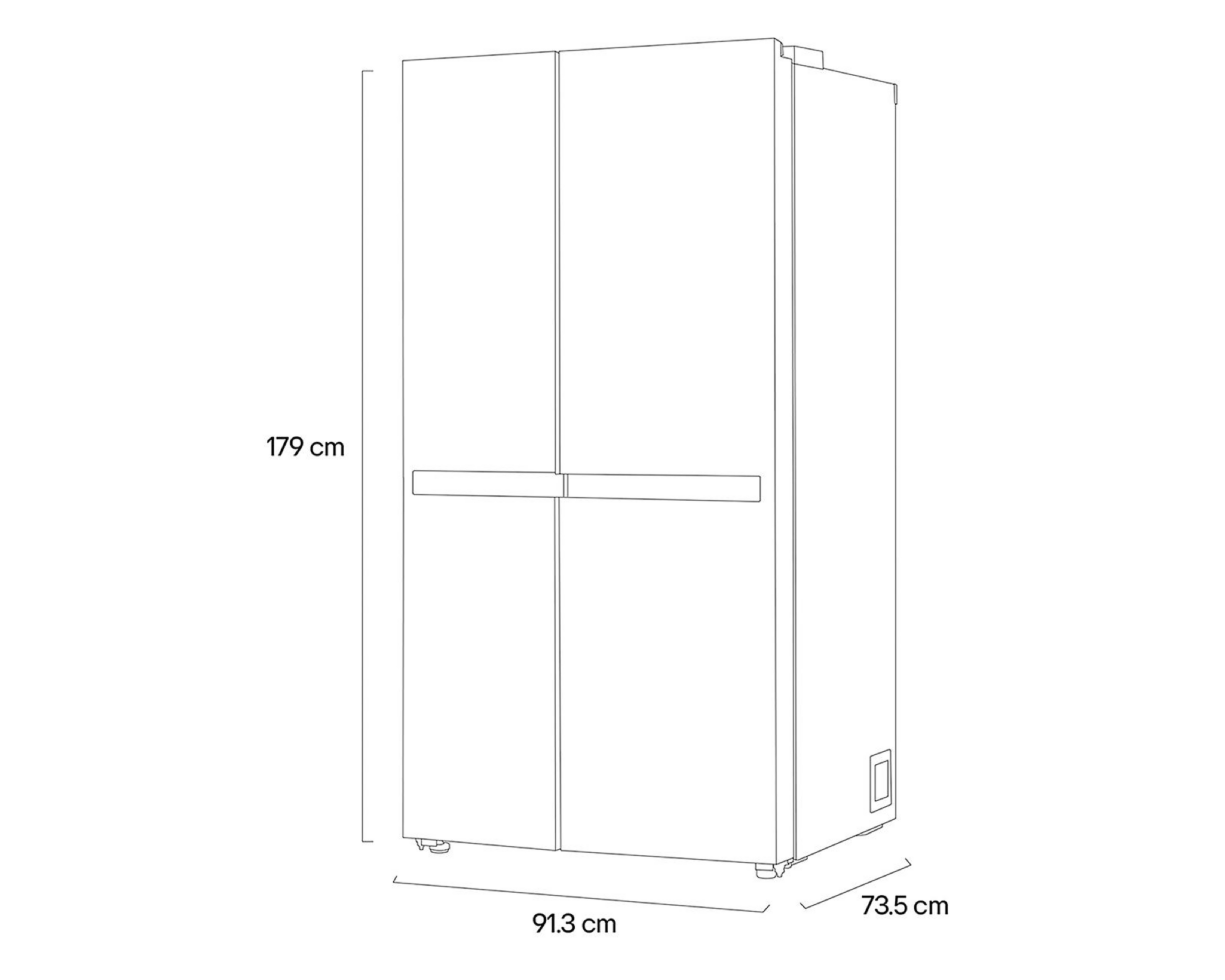 Foto 9 pulgar | Refrigerador LG Side by Side 23 Pies Negro VS23BEP