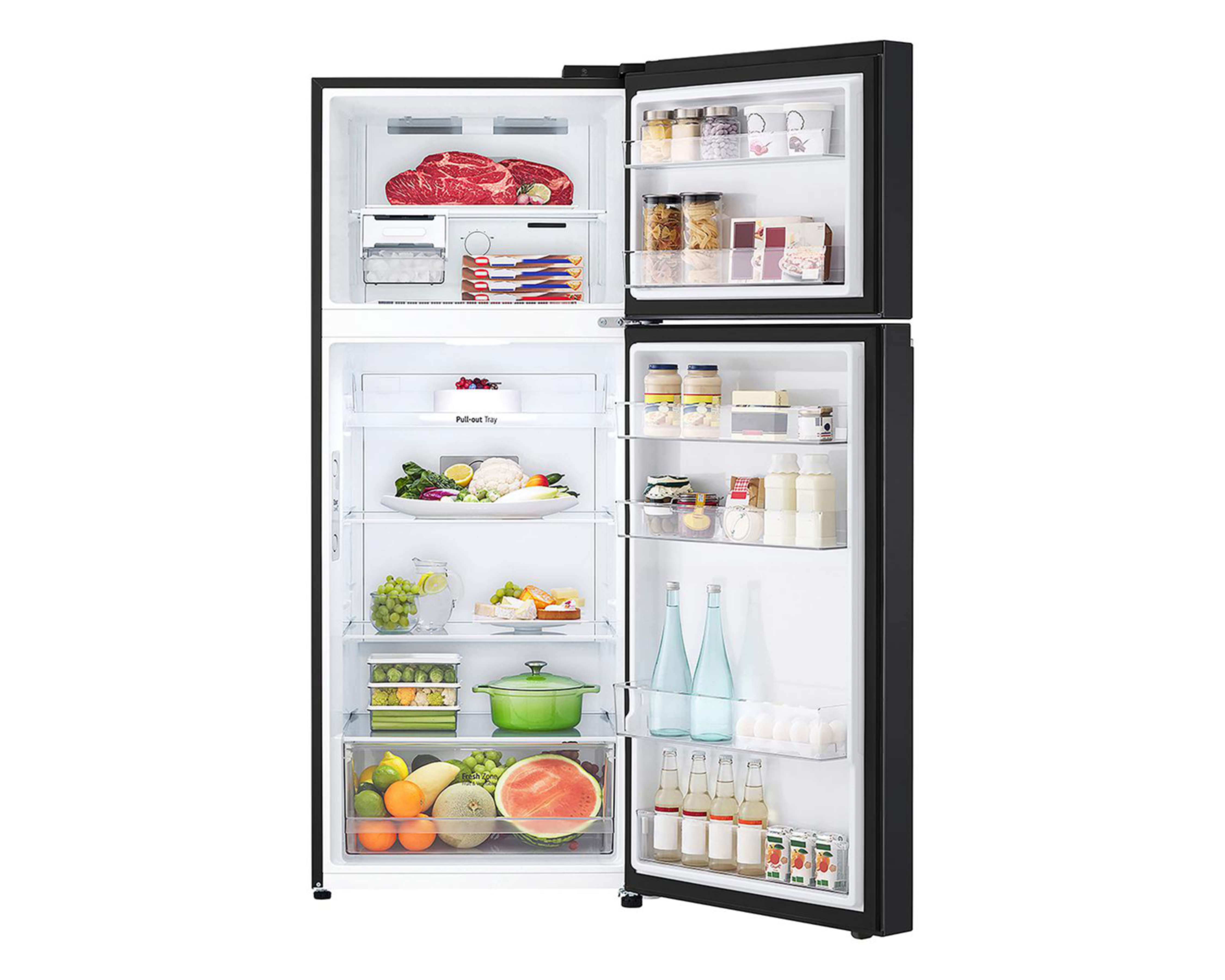 Foto 4 pulgar | Refrigerador LG Top Mount 14 Pies Negro VT40BK.