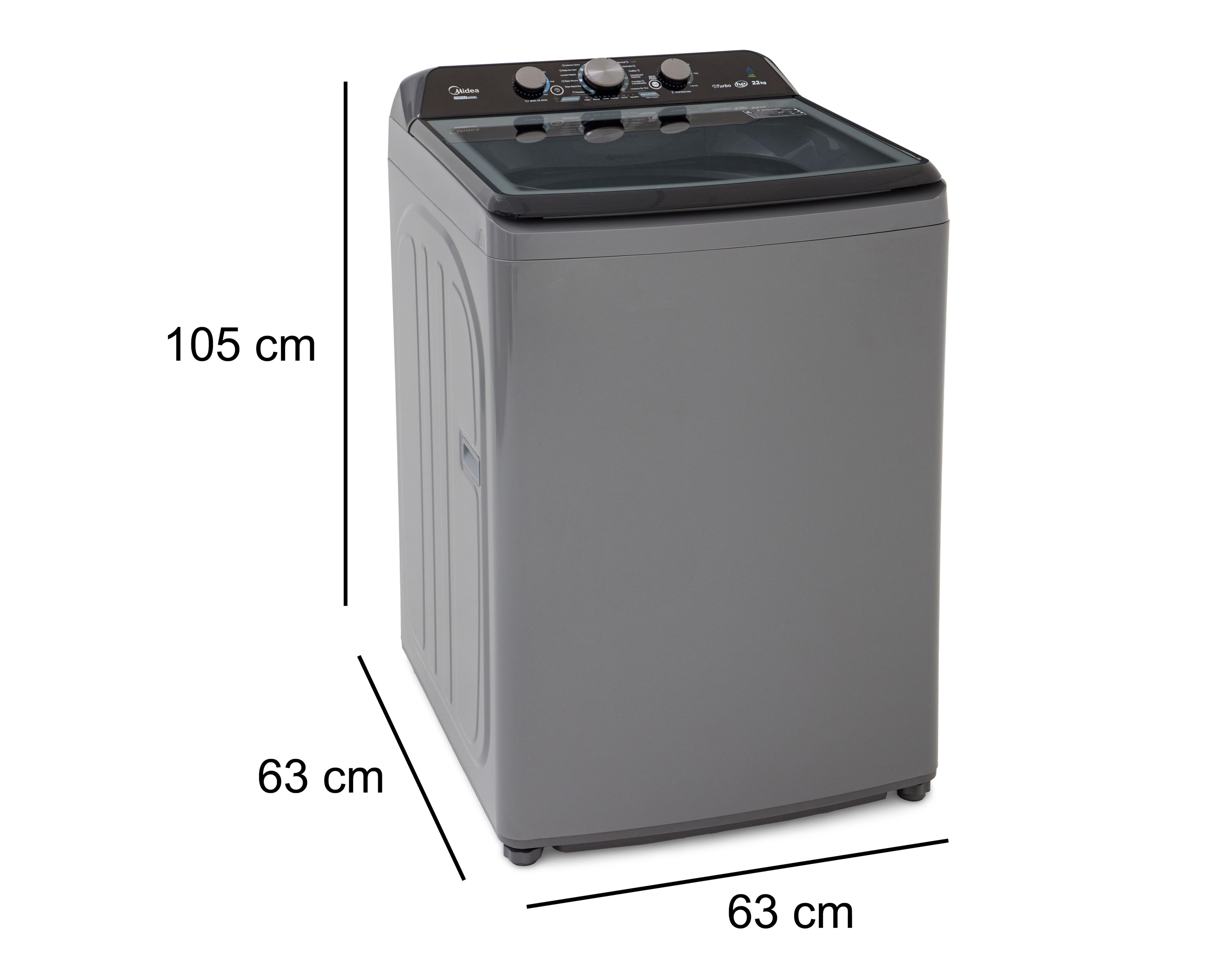 Foto 7 pulgar | Lavadora Midea Automática Vortex Wash 22 kg Gris