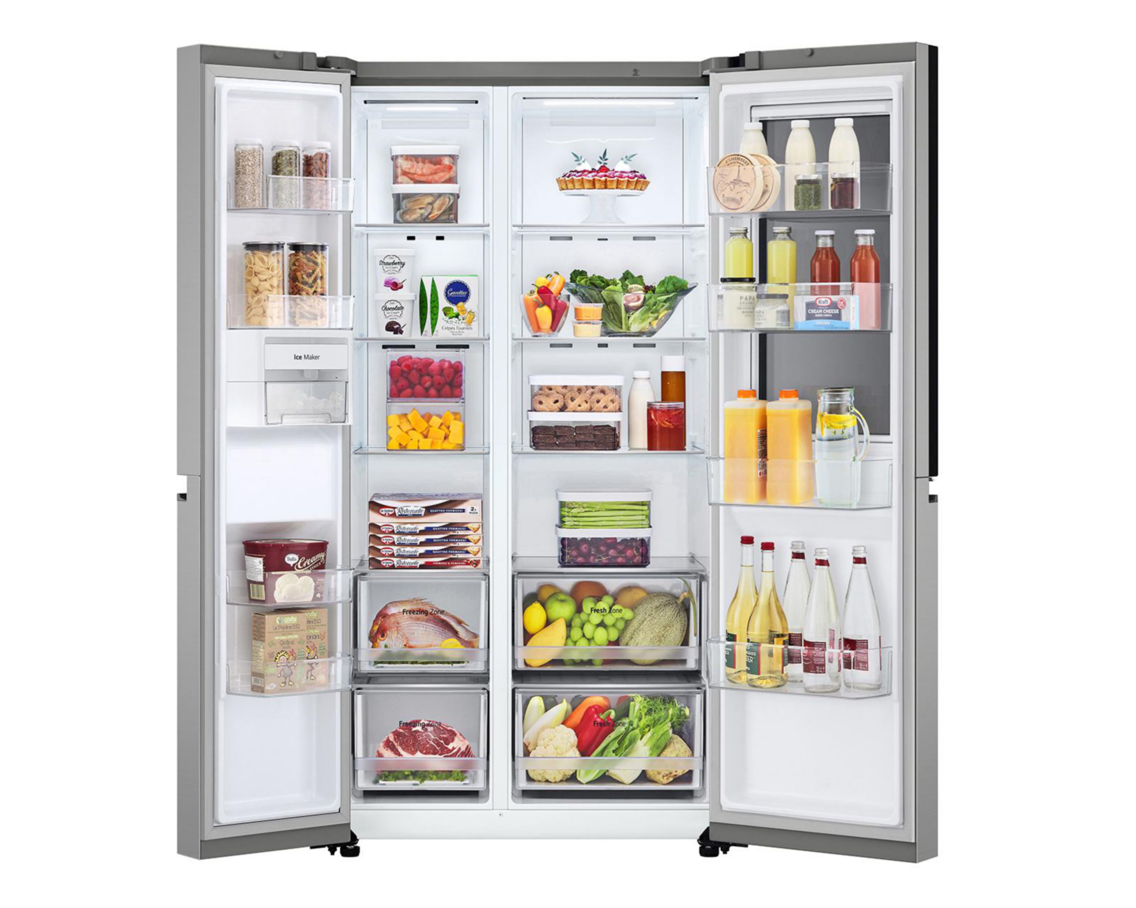 Foto 6 pulgar | Refrigerador LG Side by Side 28 Pies Plateado VS28QBP