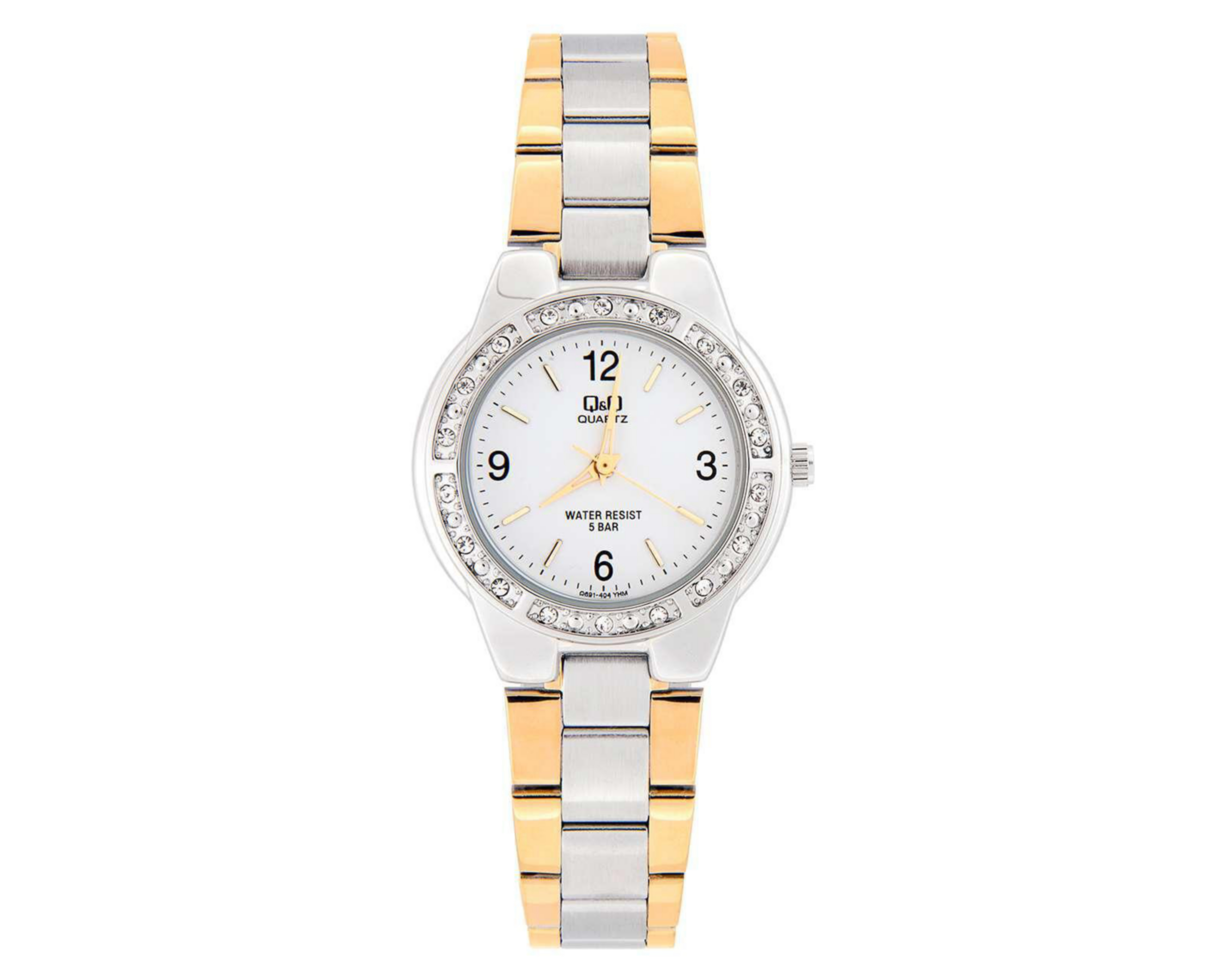 Foto 1 | Reloj Q&Q Q691J404Y Dorado/Plateado