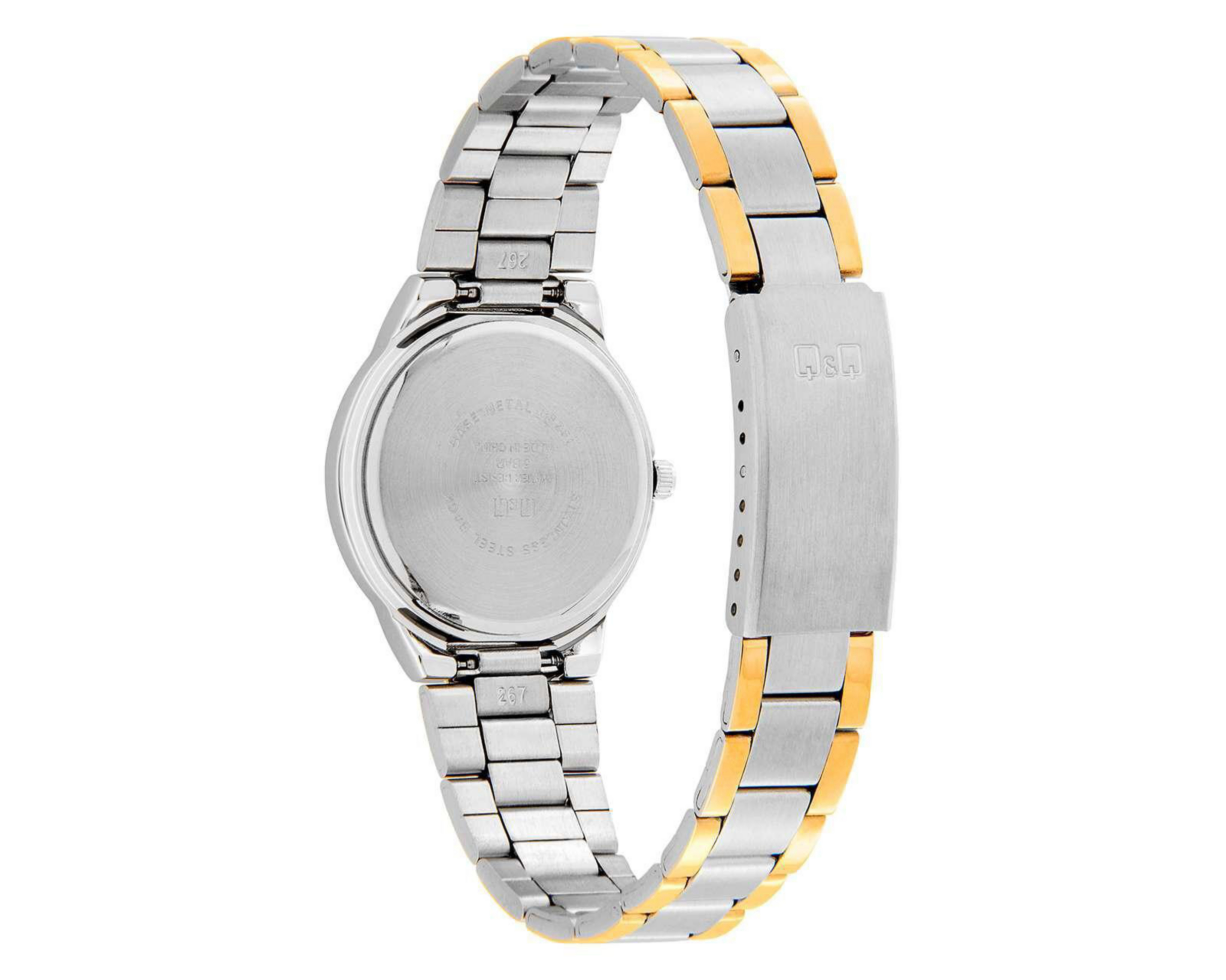 Foto 4 pulgar | Reloj Q&Q Q691J404Y Dorado/Plateado