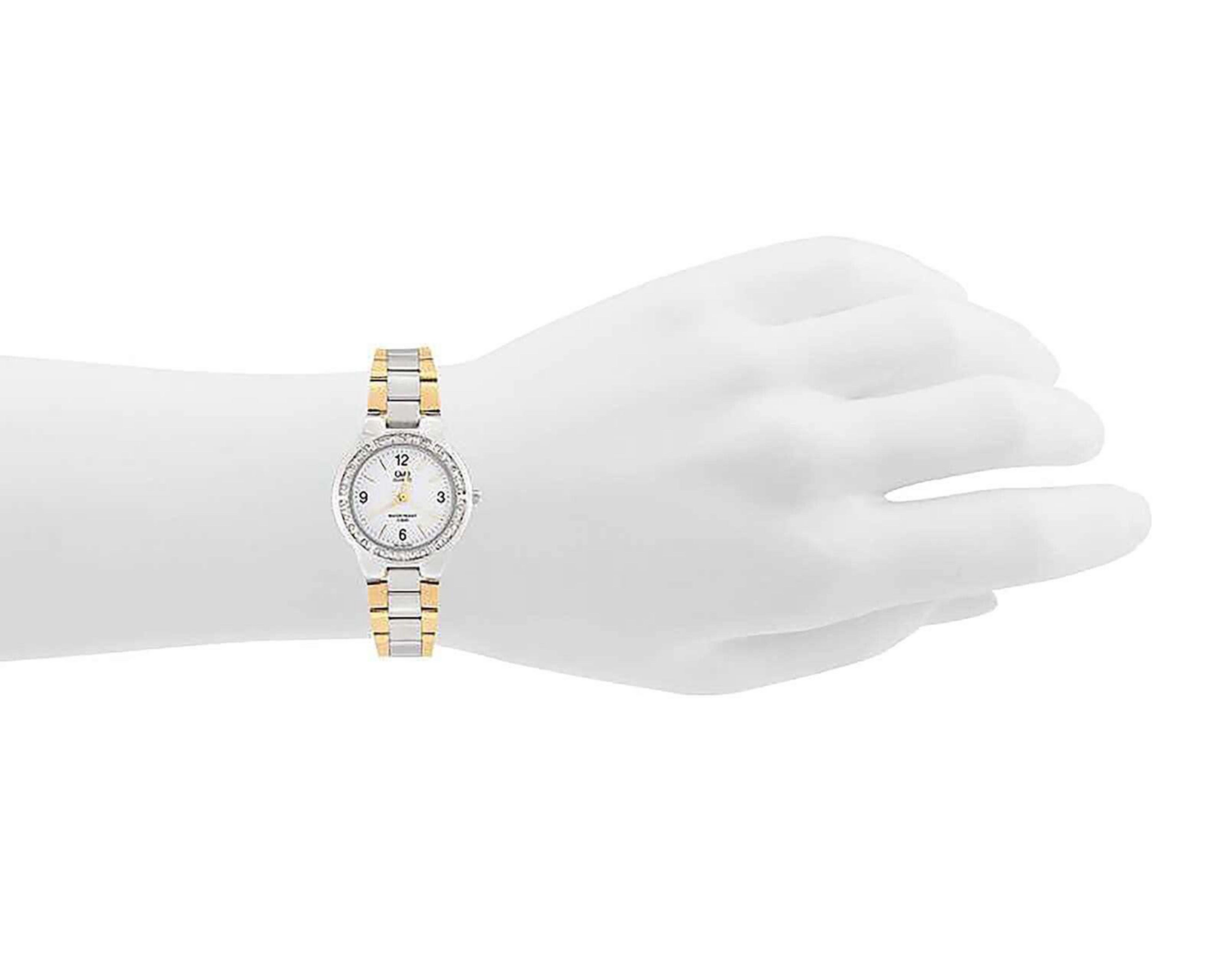 Foto 6 pulgar | Reloj Q&Q Q691J404Y Dorado/Plateado