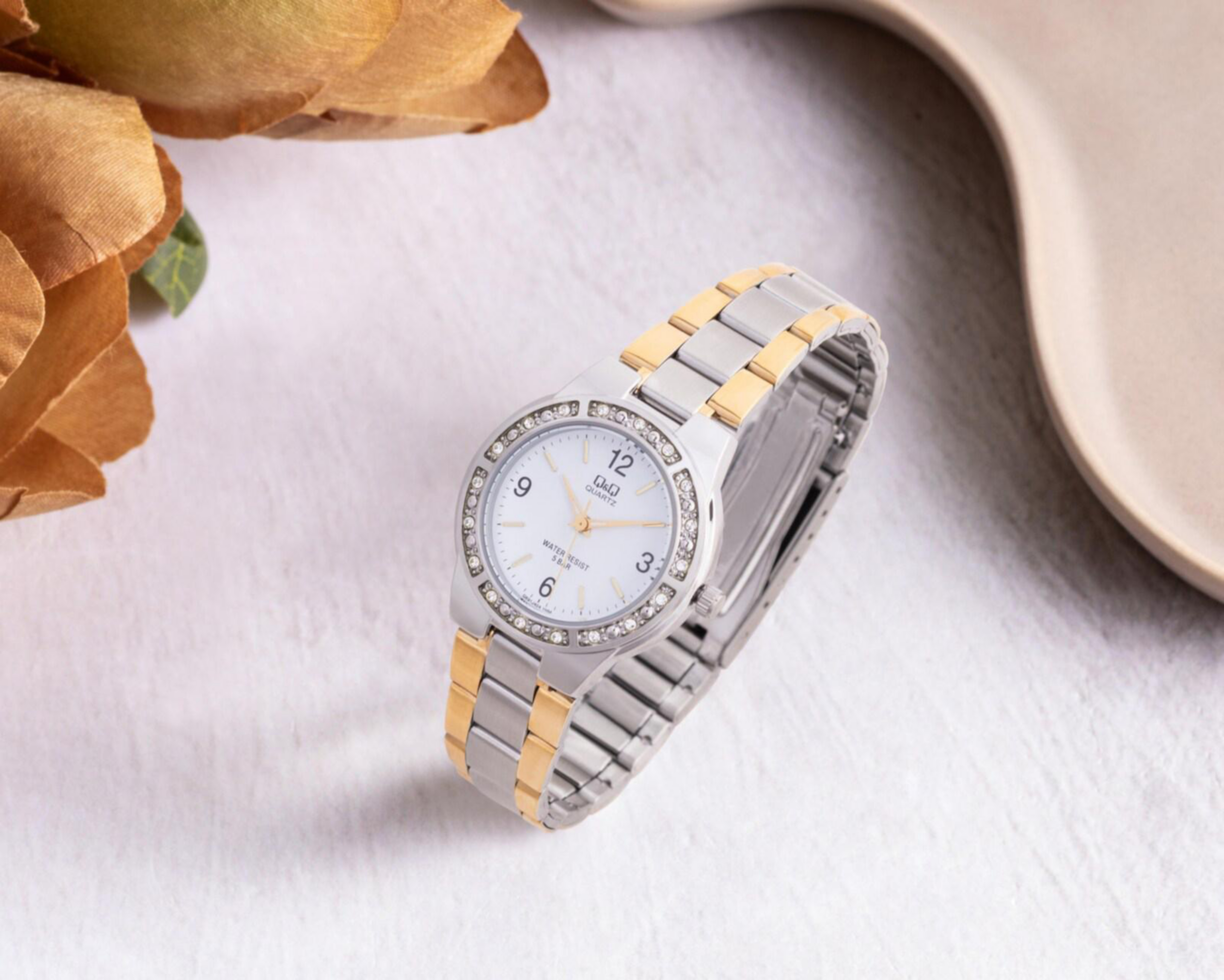 Foto 6 | Reloj Q&Q Q691J404Y Dorado/Plateado