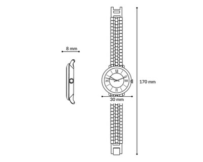 Foto 7 | Reloj Q&Q Q691J404Y Dorado/Plateado