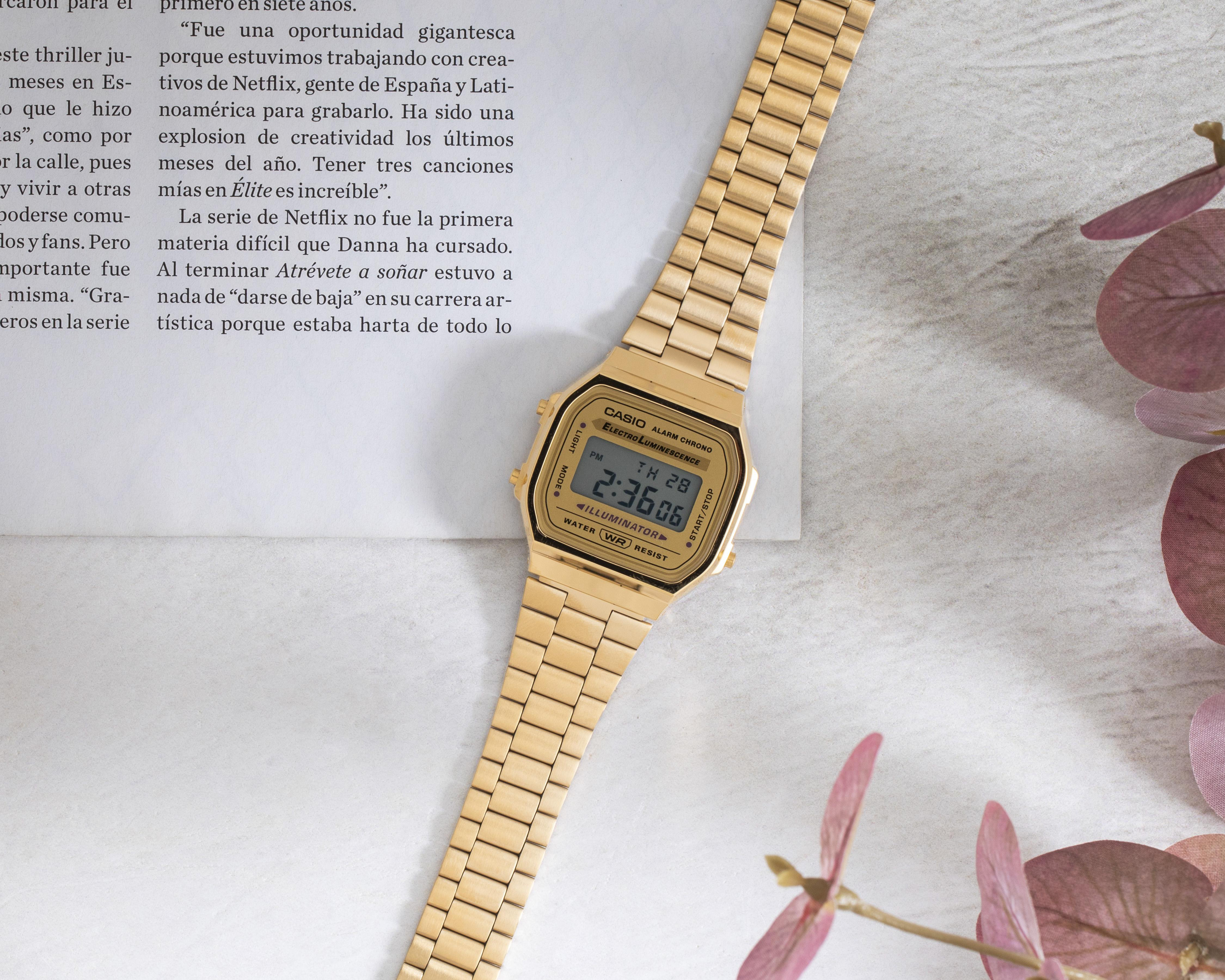 Foto 7 pulgar | Reloj Casio A168WG-9VT Dorado