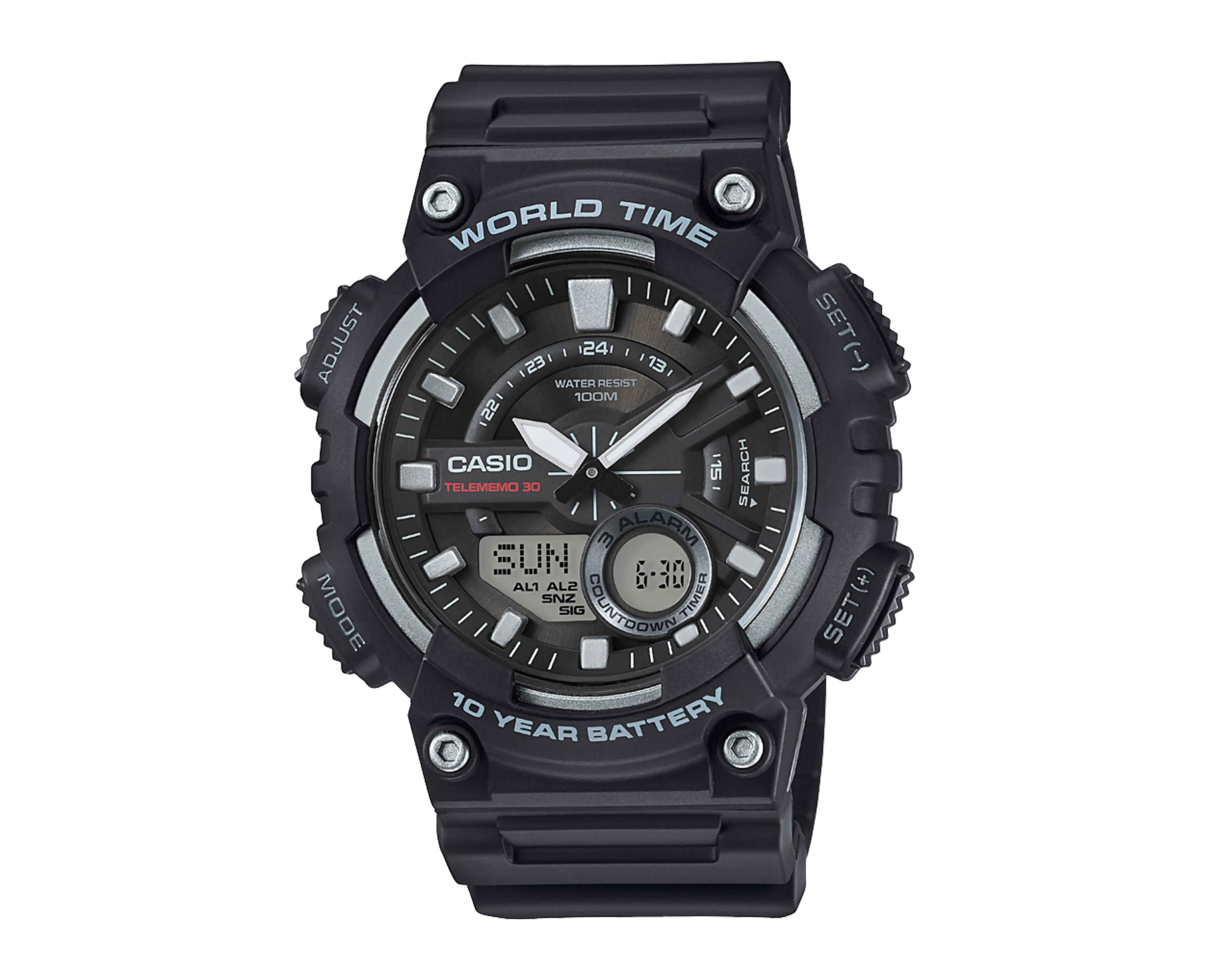 Foto 2 pulgar | Reloj Casio AEQ-110W-1AVCF Negro