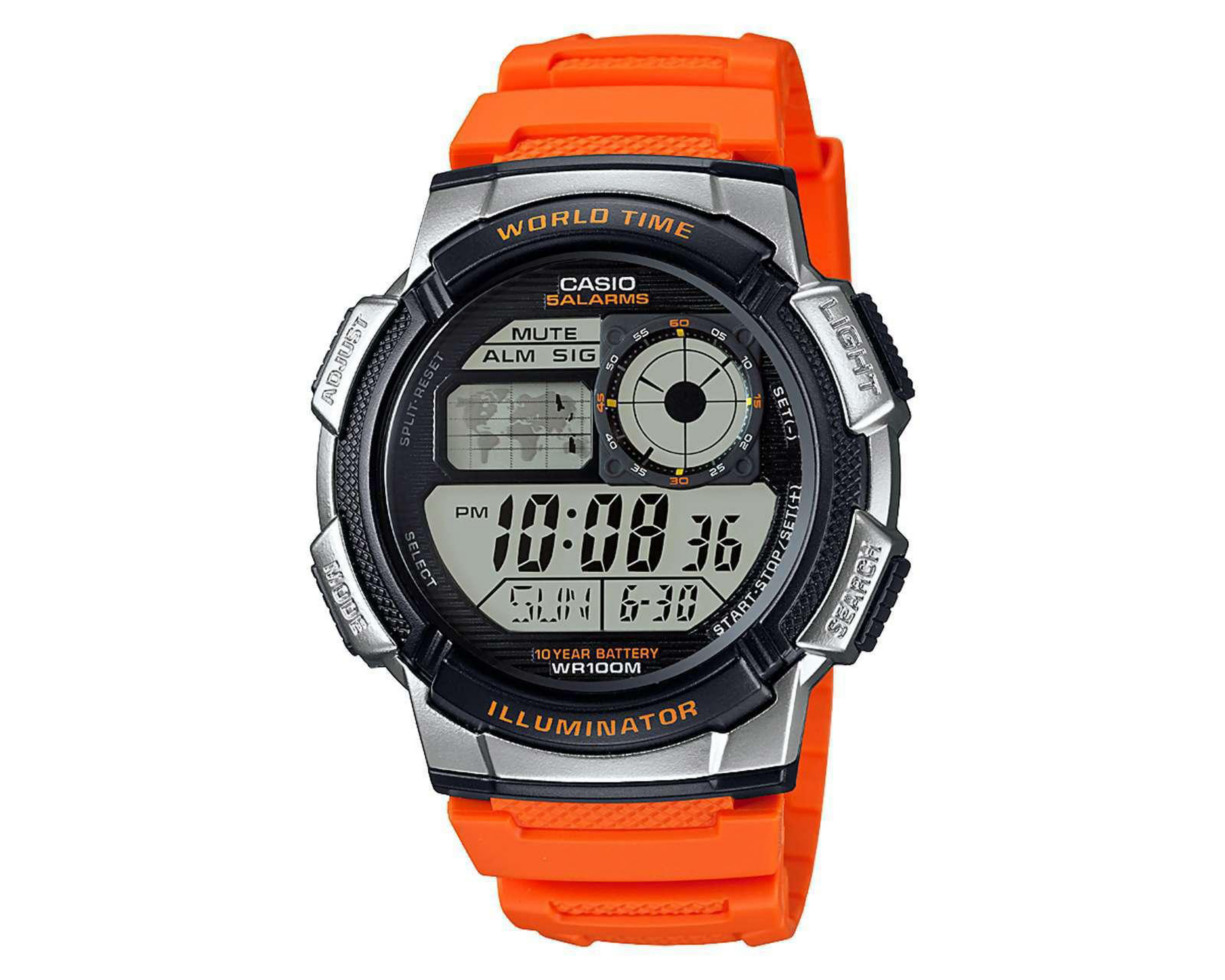 Reloj Casio AE-1000W-4BVCF Anaranjado $629