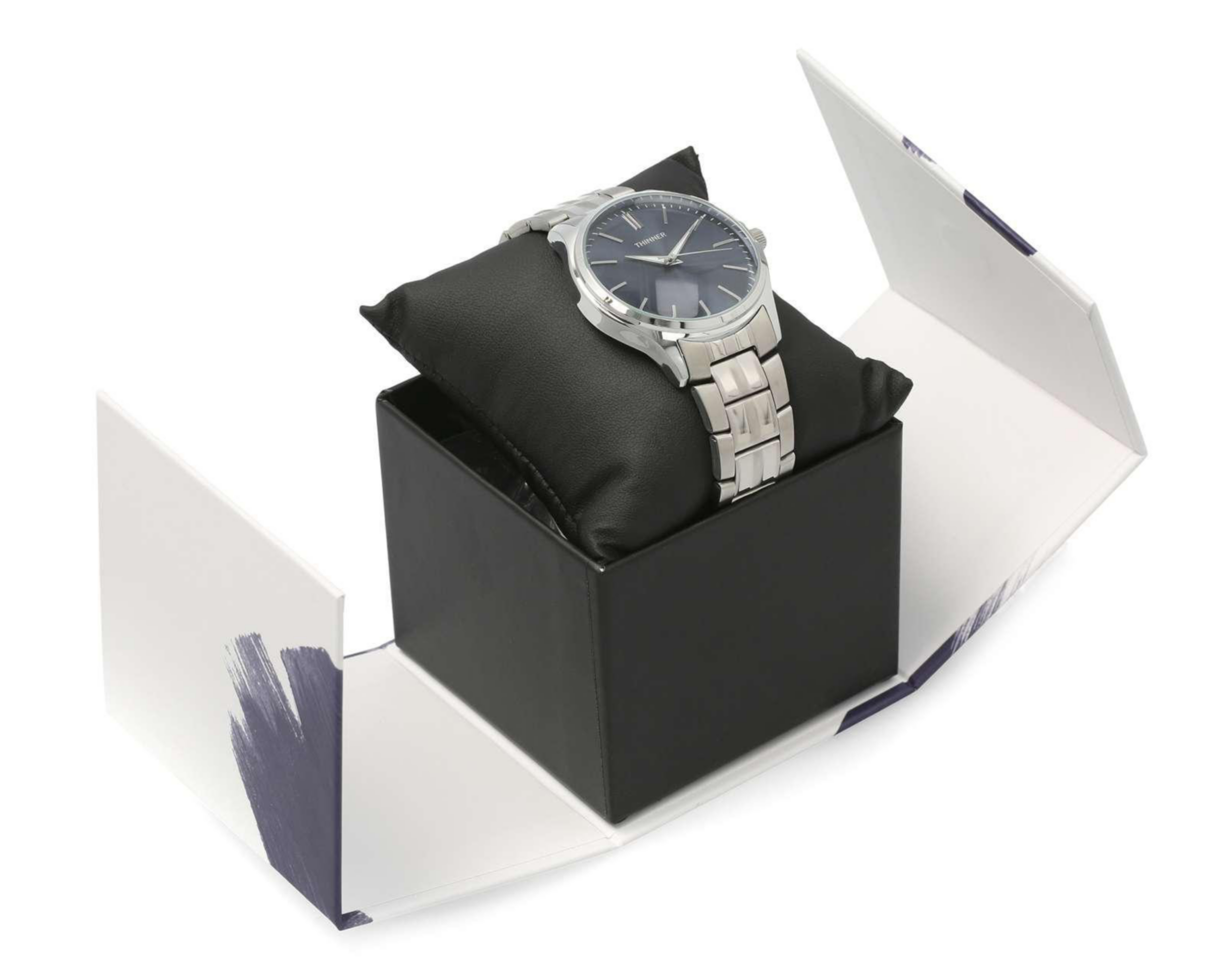 Foto 5 | Reloj Thinner 16746 Plateado