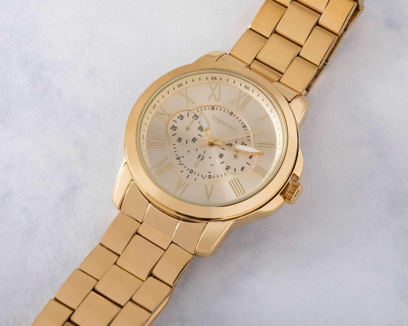 Foto 5 | Reloj Thinner 16389 Gold Dorado