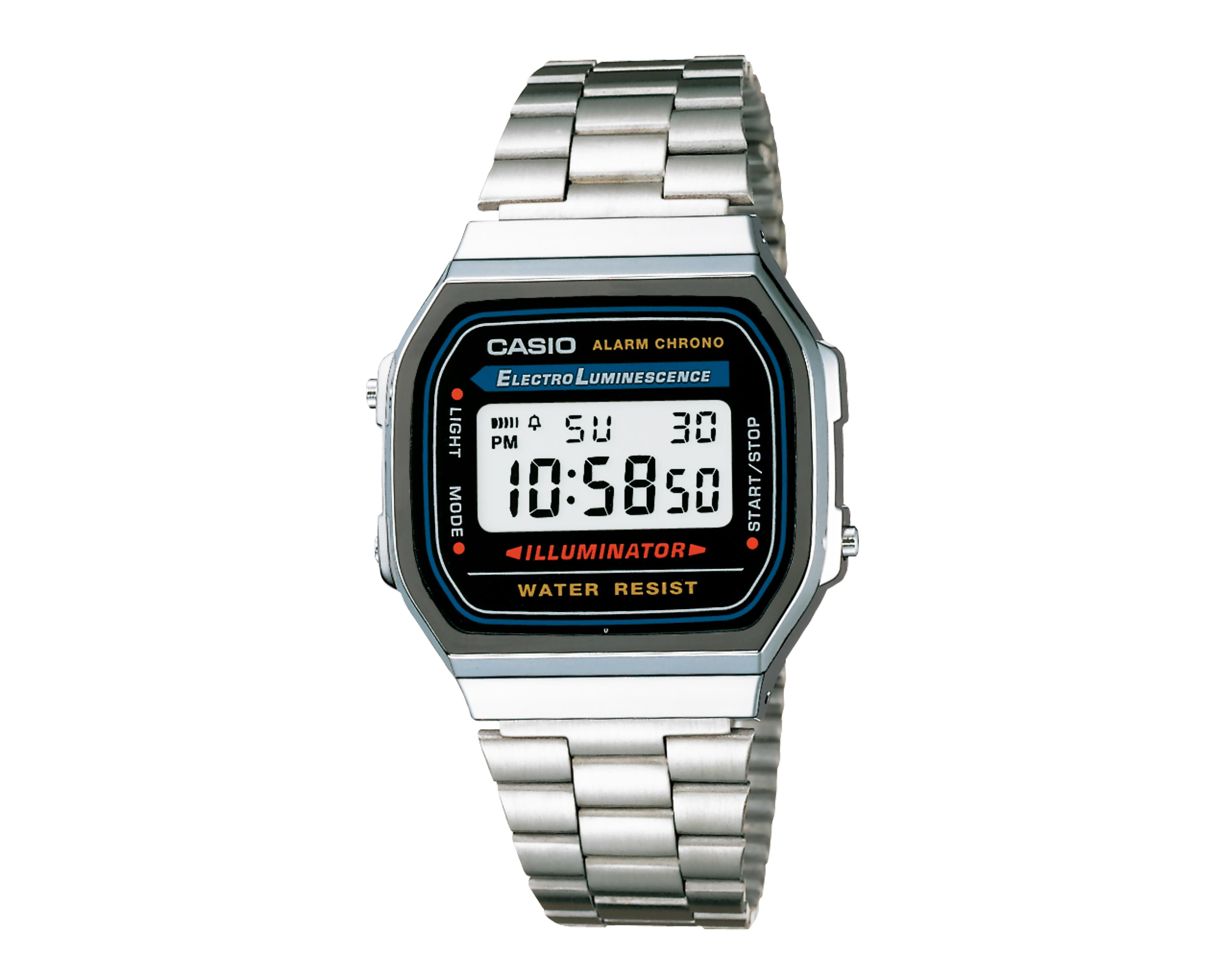 Reloj Casio A168WA-1Q Plateado