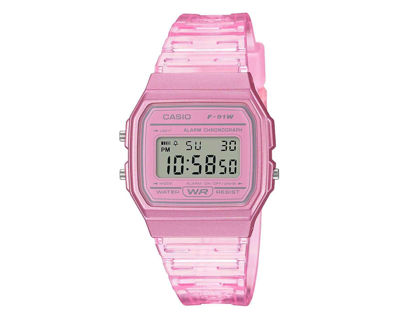 Foto 2 pulgar | Reloj Casio F-91WS-4CF Rosa