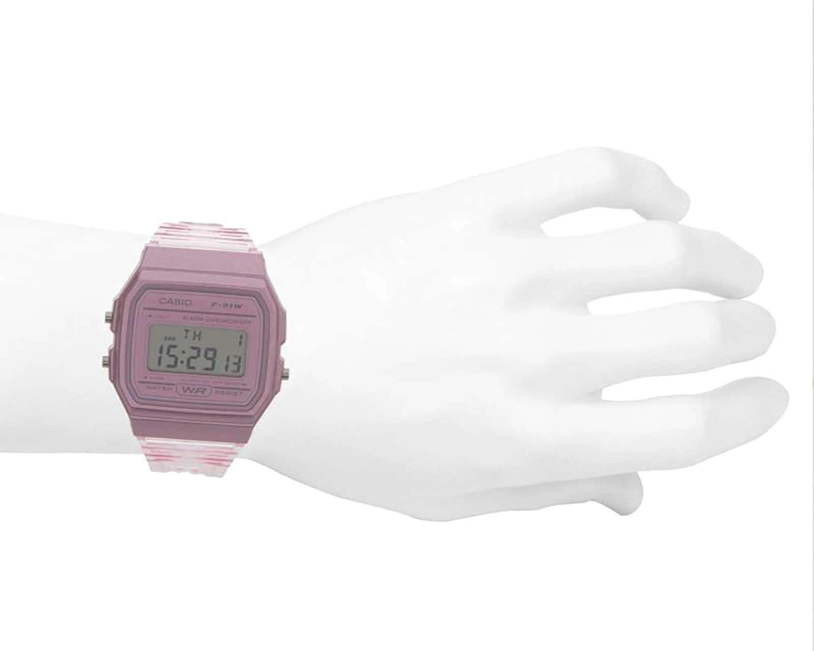 Foto 8 pulgar | Reloj Casio F-91WS-4CF Rosa