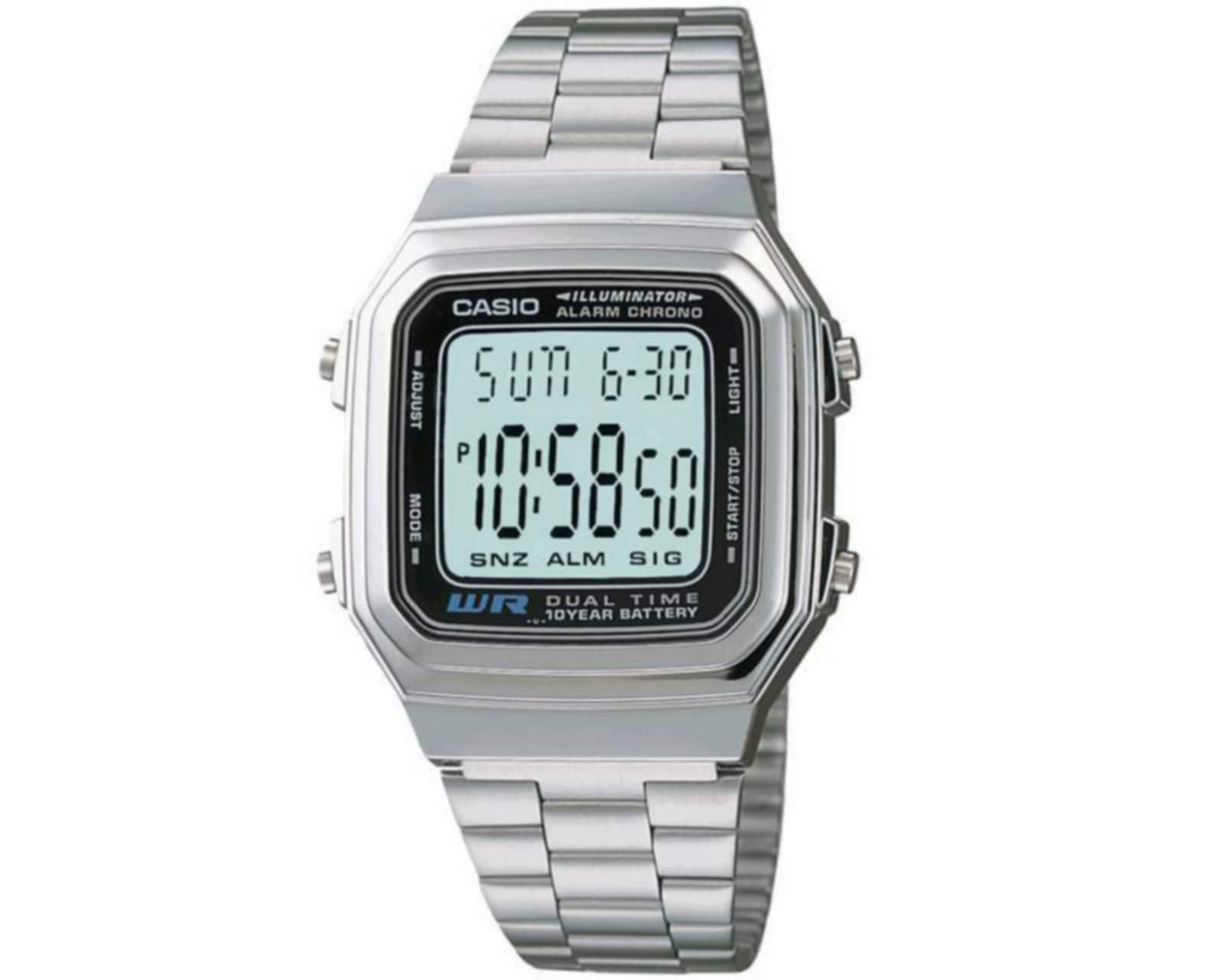 Foto 2 pulgar | Reloj Casio A178WA-1A Plateado