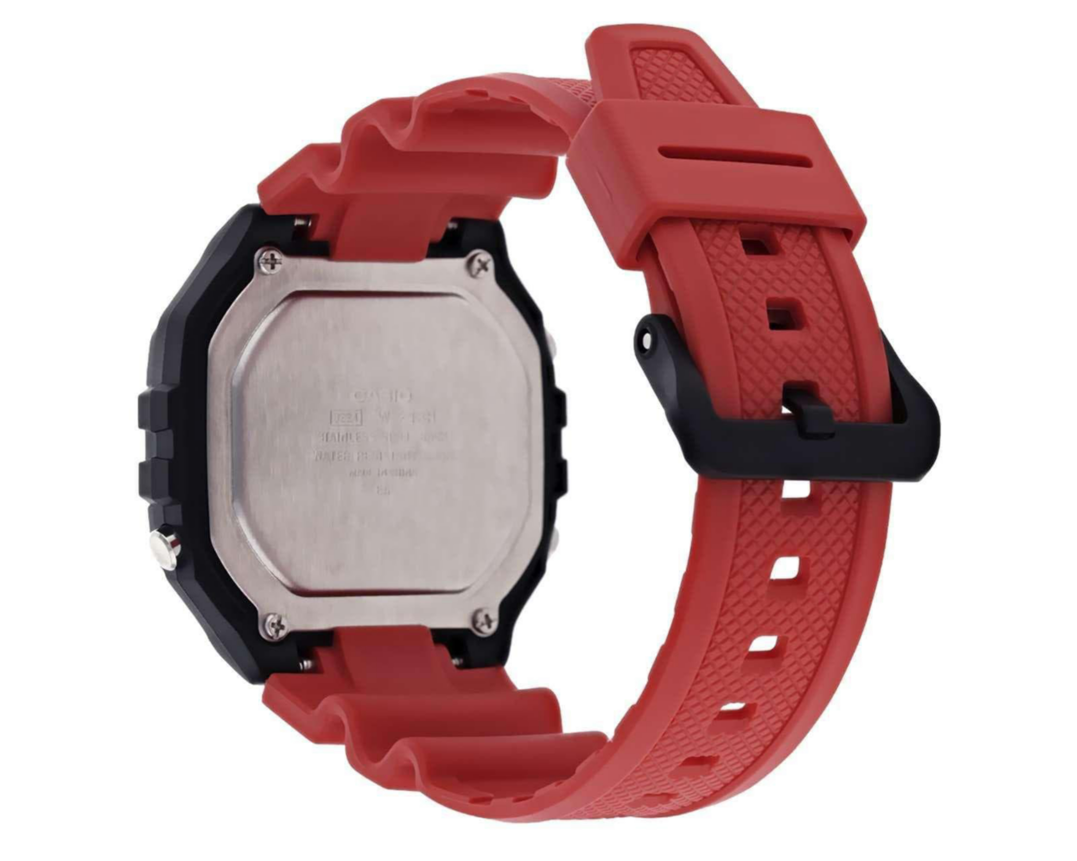 Foto 4 pulgar | Reloj Casio W-218H-4BVCF Rojo/Negro