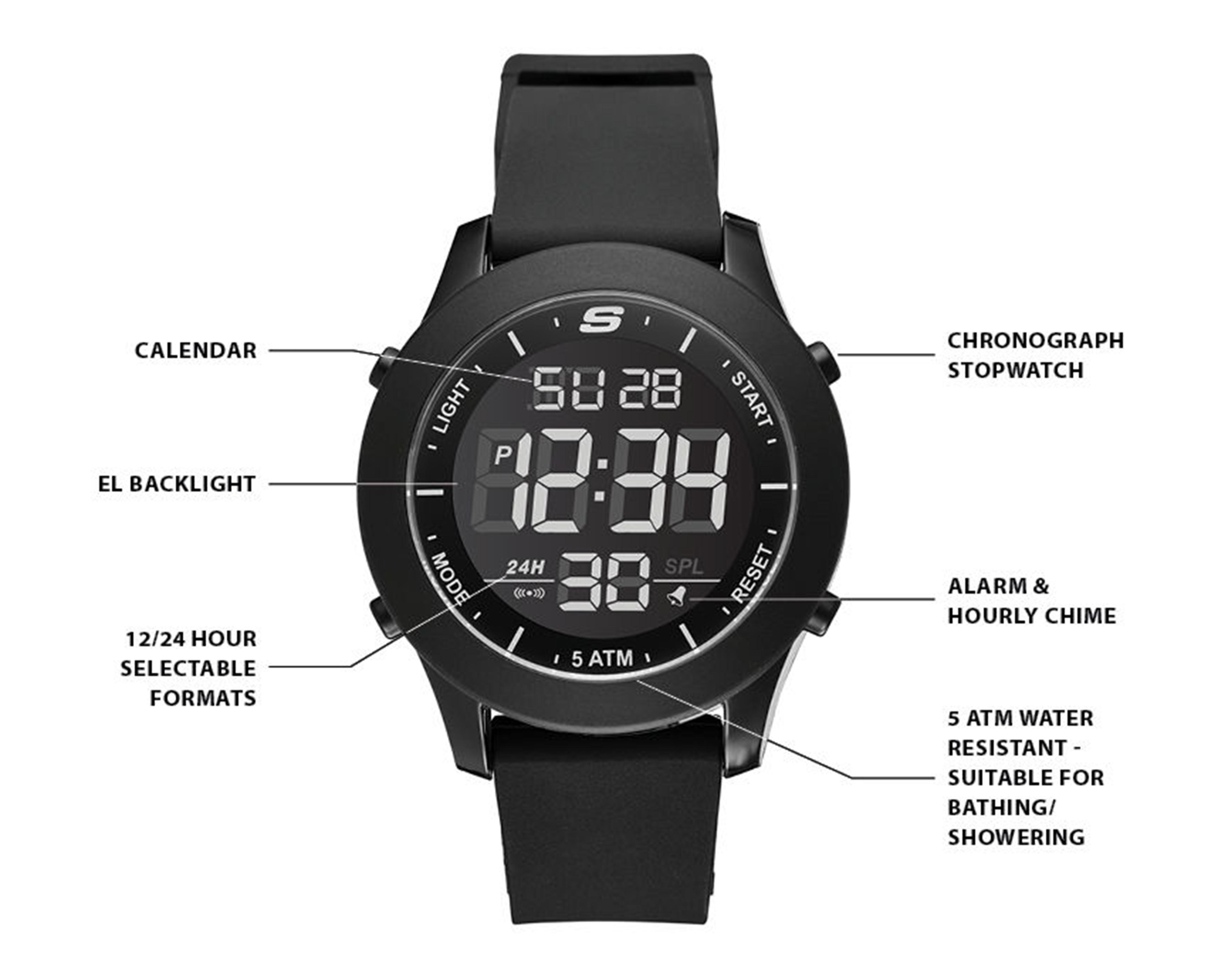 Foto 7 pulgar | Reloj Skechers Unisex SR5107 Negro