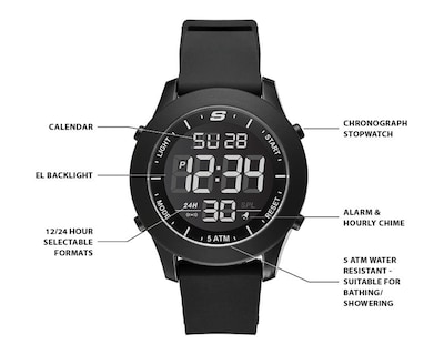 Foto 6 | Reloj Skechers Unisex SR5107 Negro