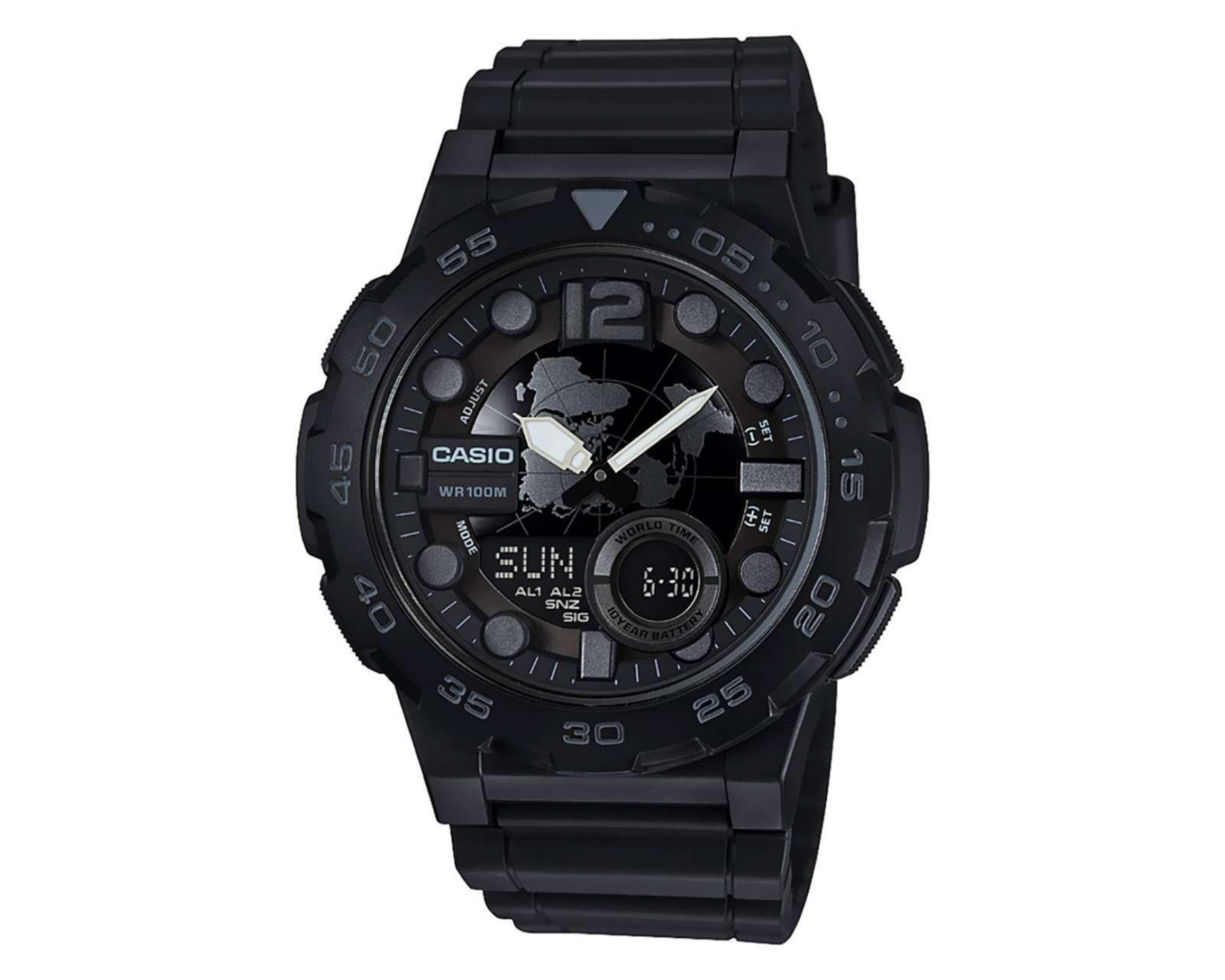 Foto 2 pulgar | Reloj Casio AEQ-110W-1BVCF Negro